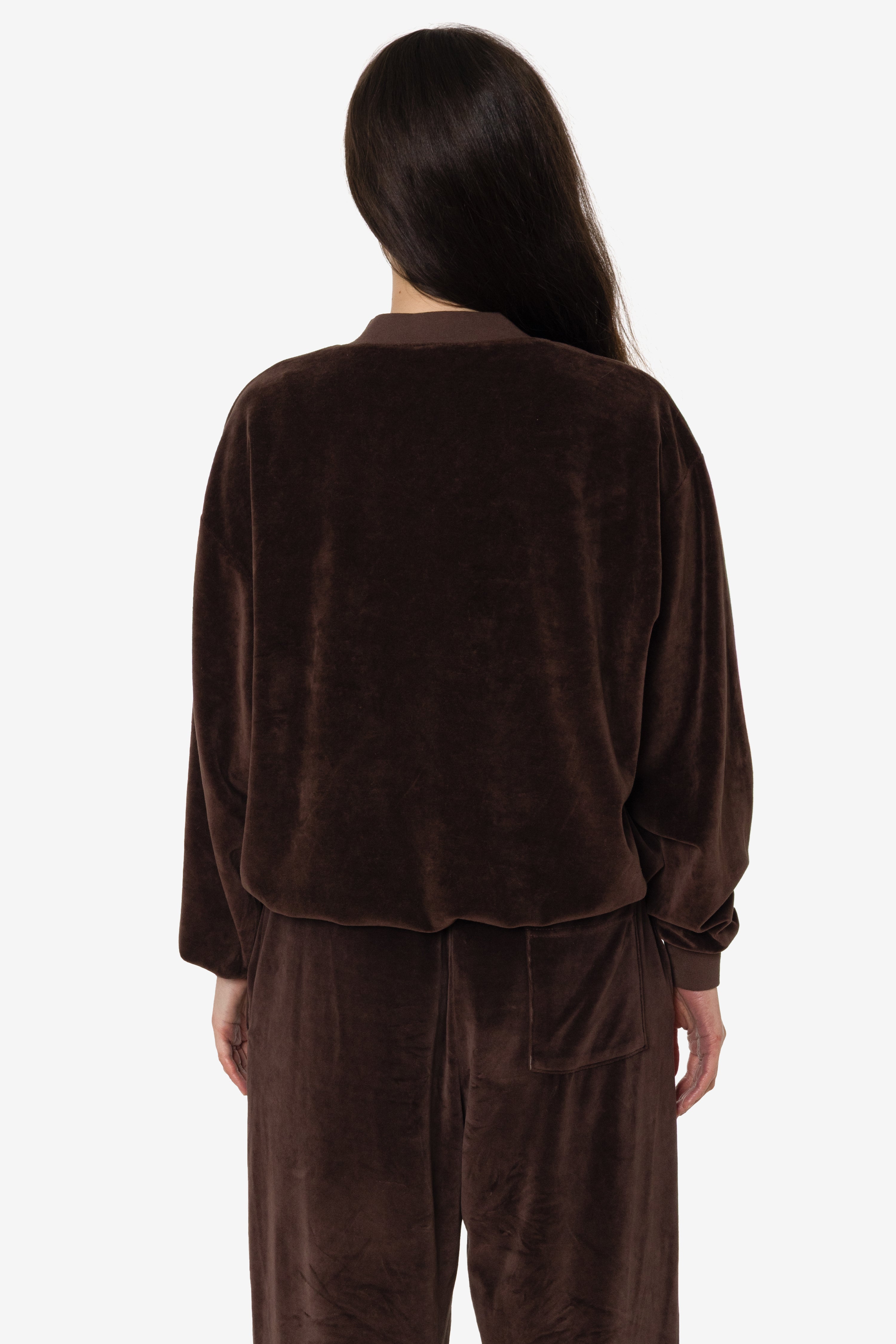 VLR56GD - Garment Dye Velour V-neck Sweatshirt