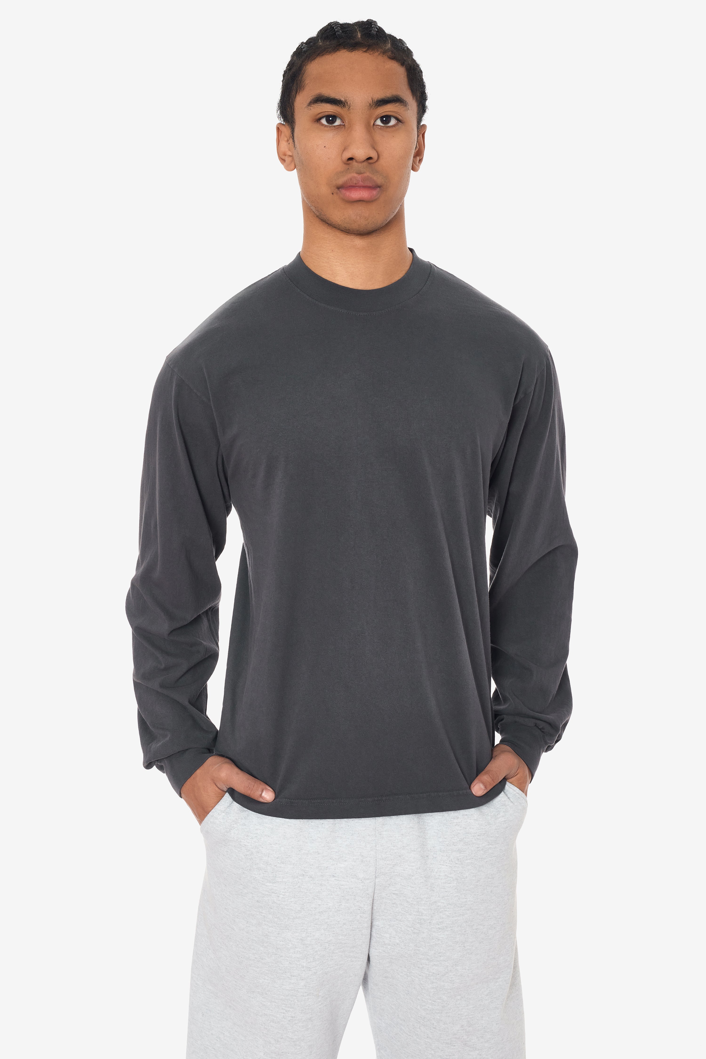 1807GD - 6.5oz Long Sleeve Garment Dye Crew Neck T-Shirt