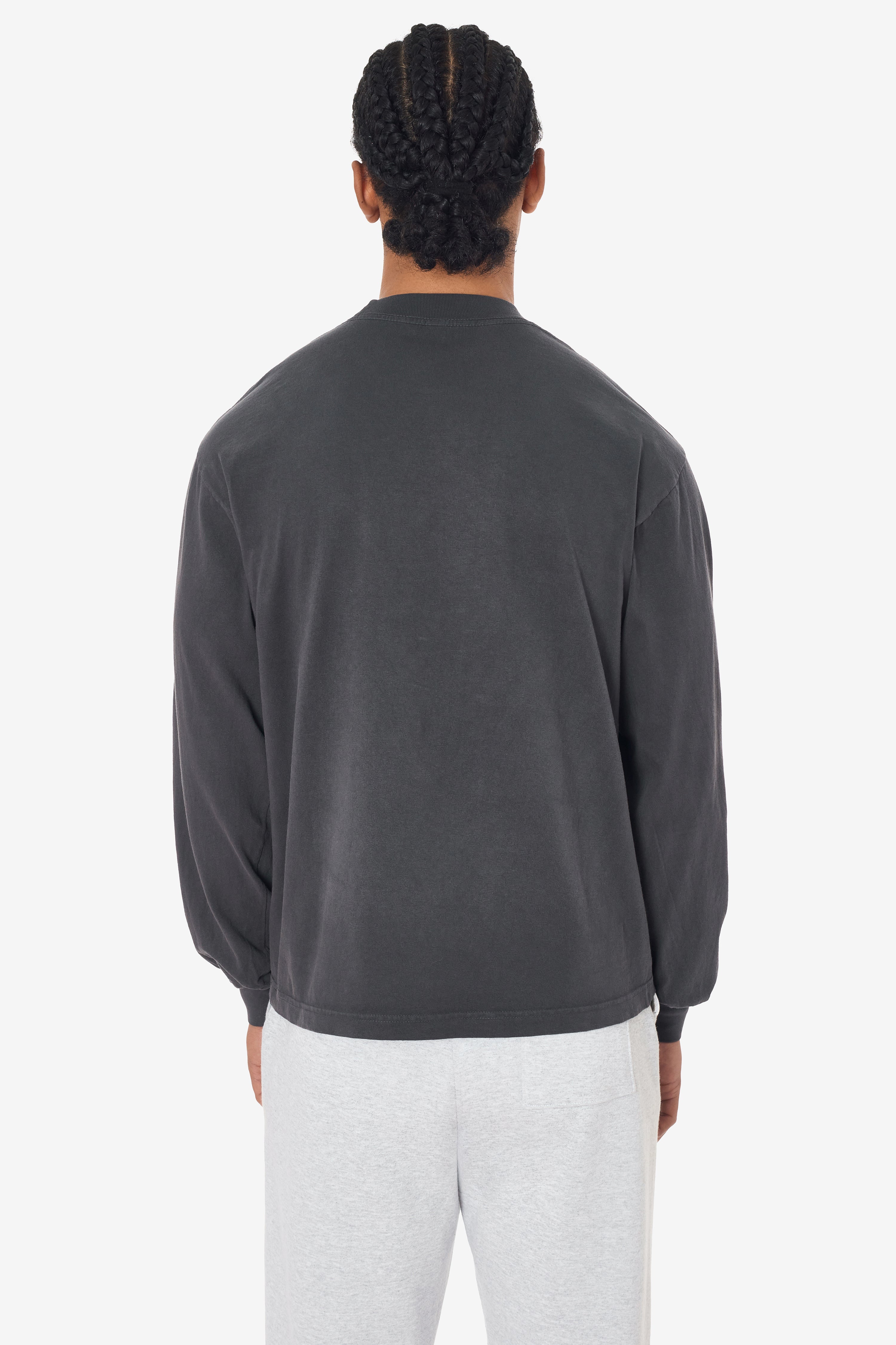 1807GD - 6.5oz Long Sleeve Garment Dye Crew Neck T-Shirt