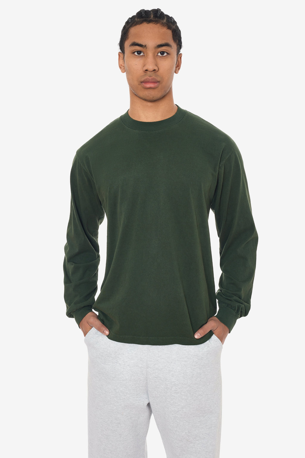1807GD - 6.5oz Long Sleeve Garment Dye Crew Neck T-Shirt