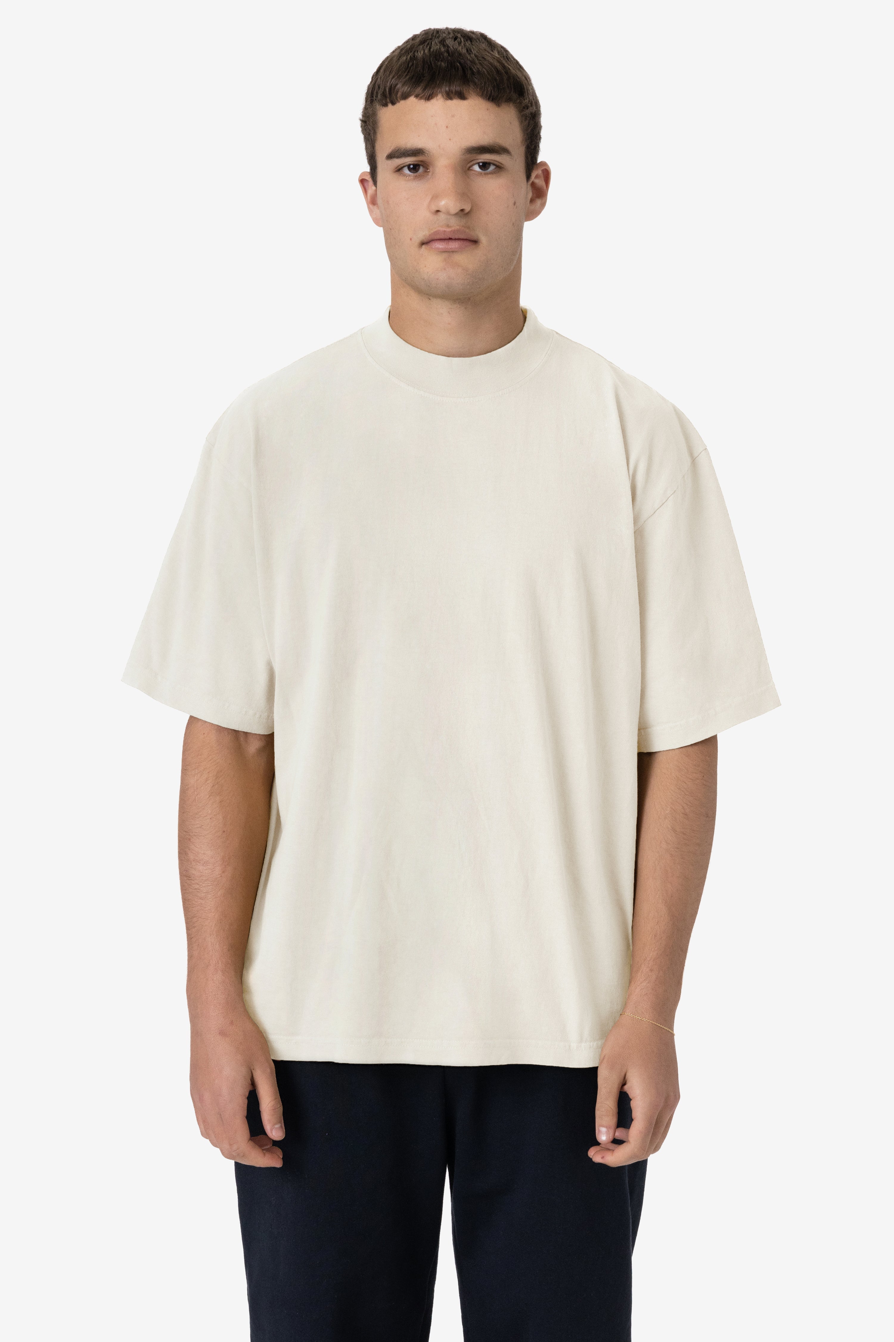1825GD - Oversized Short Sleeve High Mockneck T-shirt