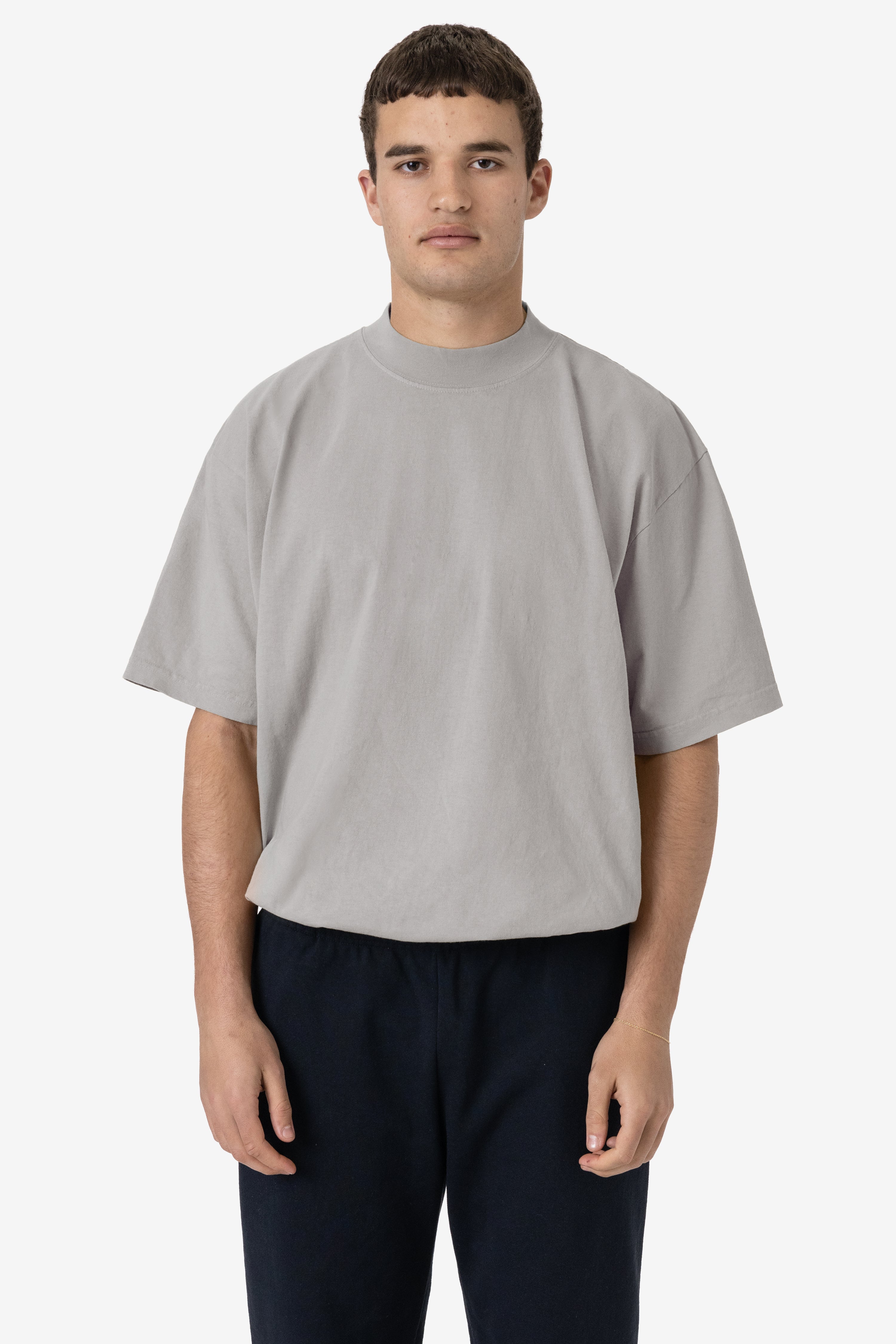1825GD - Oversized Short Sleeve High Mockneck T-shirt