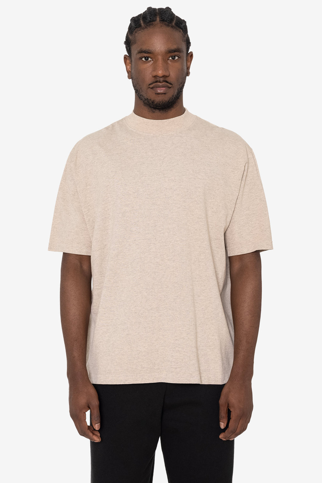 1825GD - Oversized Short Sleeve High Mockneck T-shirt