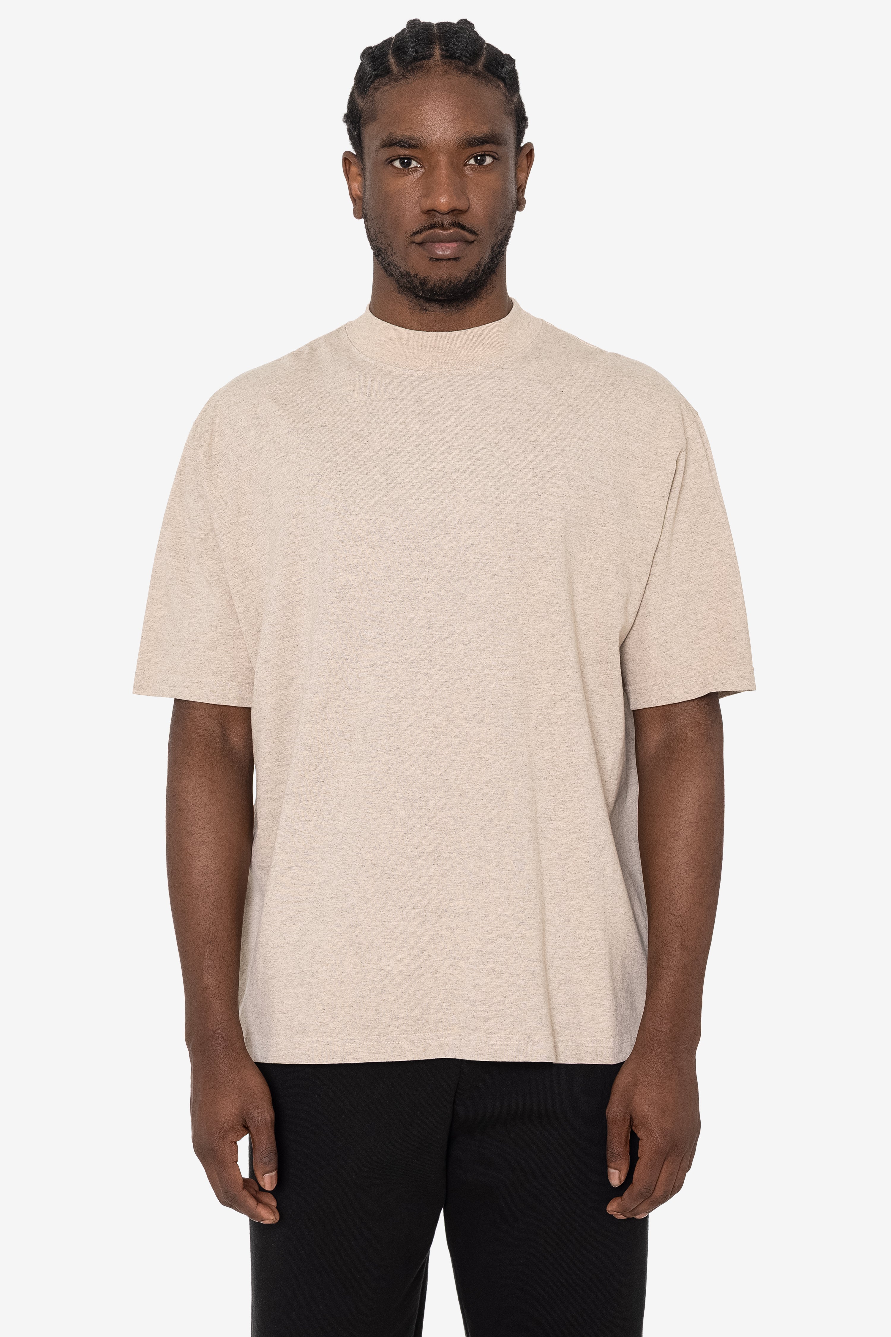 1825GD - Oversized Short Sleeve High Mockneck T-shirt