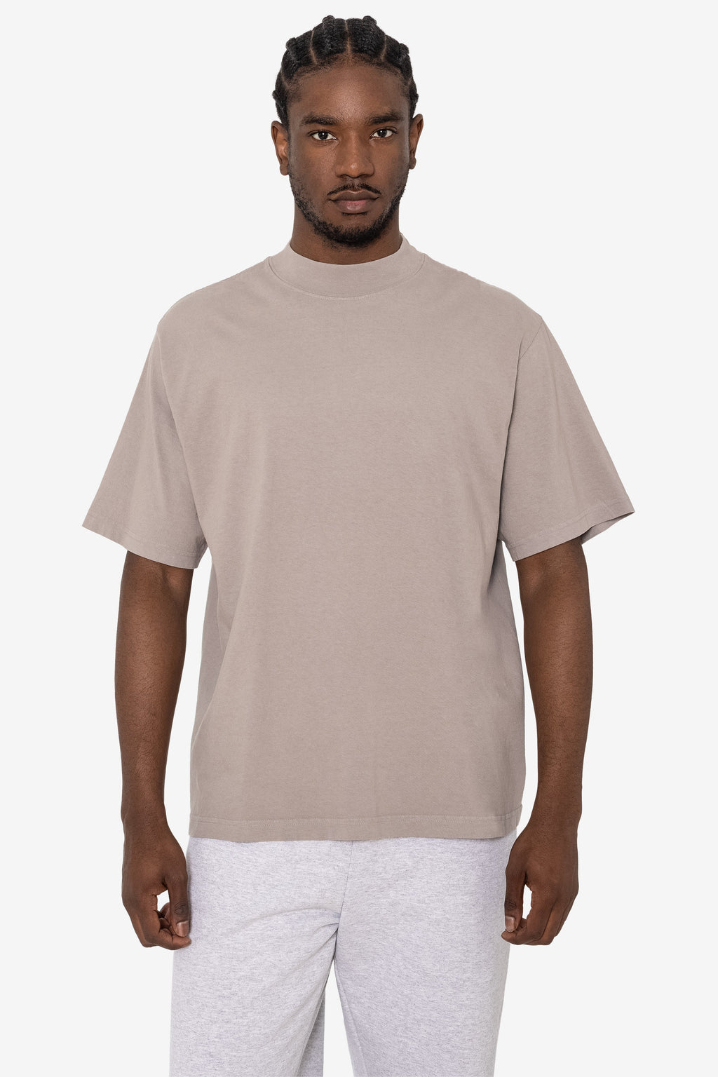 1825GD - Oversized Short Sleeve High Mockneck T-shirt