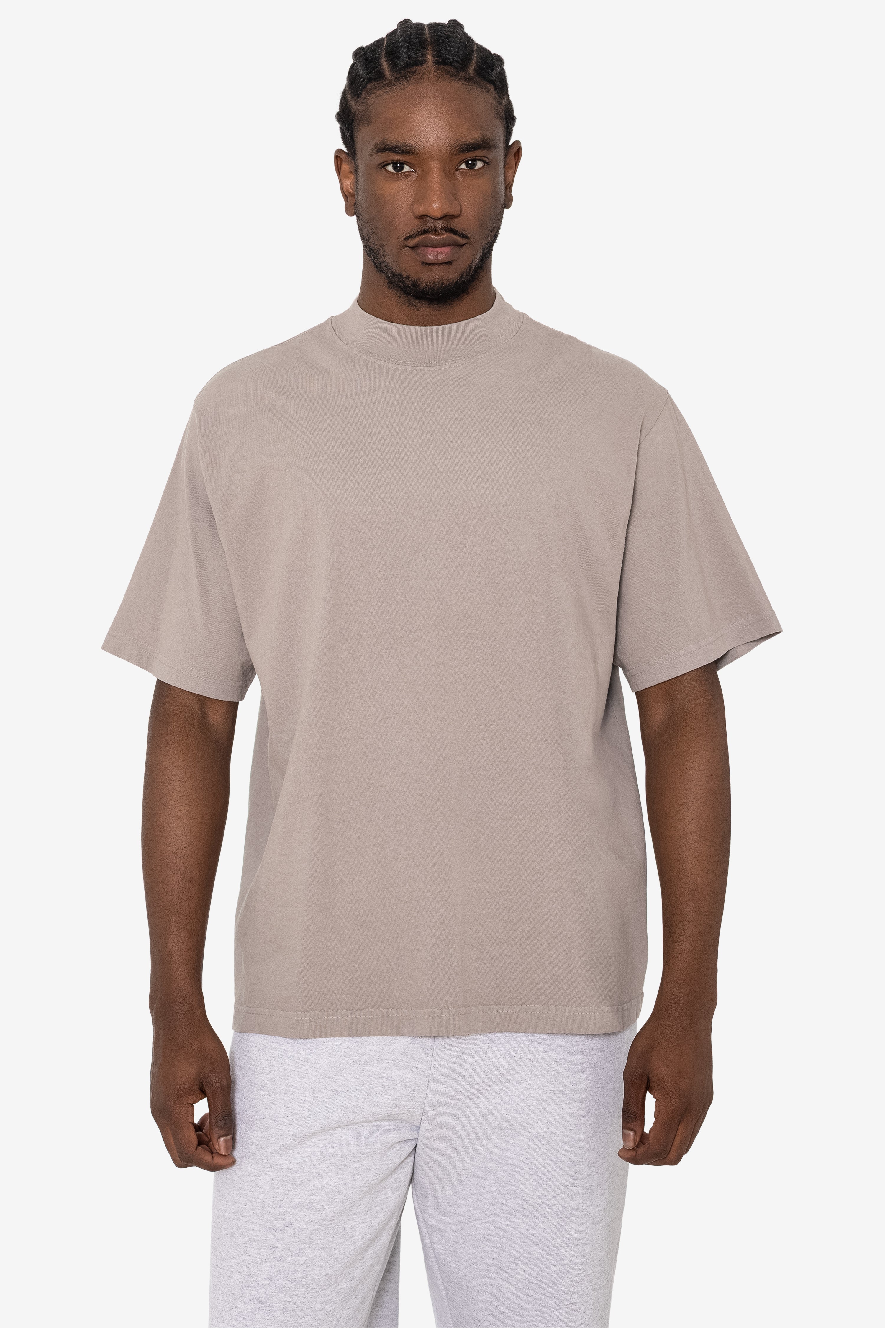 1825GD - Oversized Short Sleeve High Mockneck T-shirt