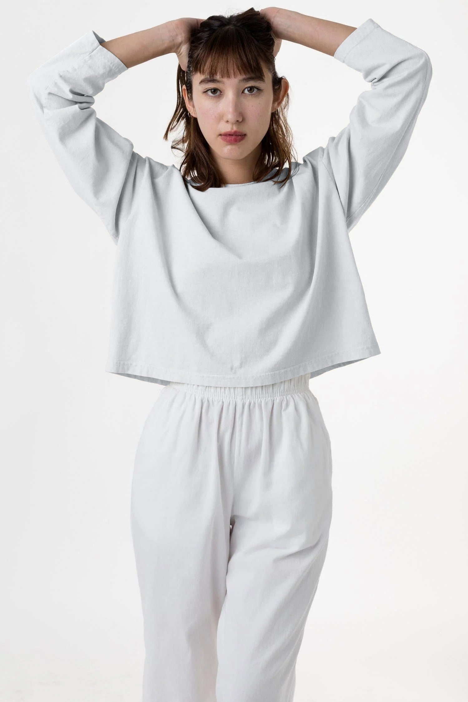 1839GD - Long Sleeve Garment Dye Cropped T-Shirt