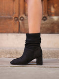 Maven Black Block Heeled Ankle Boots