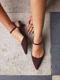 Vogue Brown Faux Suede Kitten Court Heels