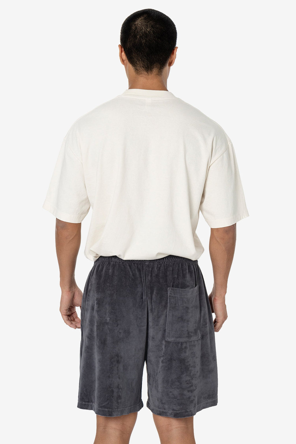 VLR442GD - Garment Dye Velour Mid-Length Wide Short