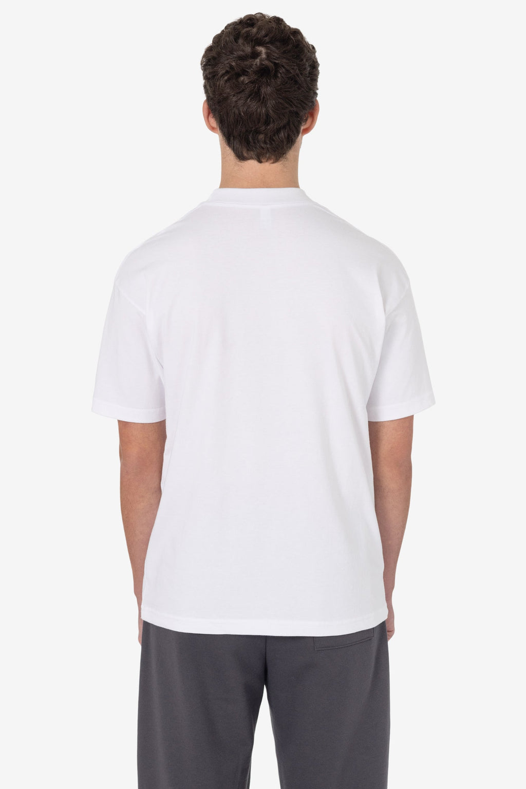 2017MN - 6.0oz Mock Crew Neck Heavy Combed Cotton T-Shirt