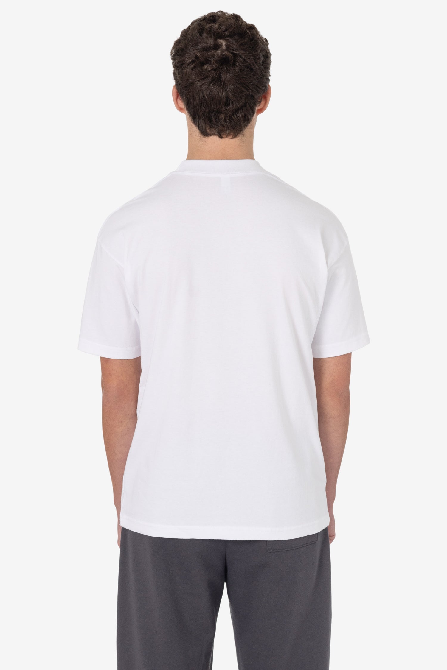2017MN - 6.0oz Mock Crew Neck Heavy Combed Cotton T-Shirt