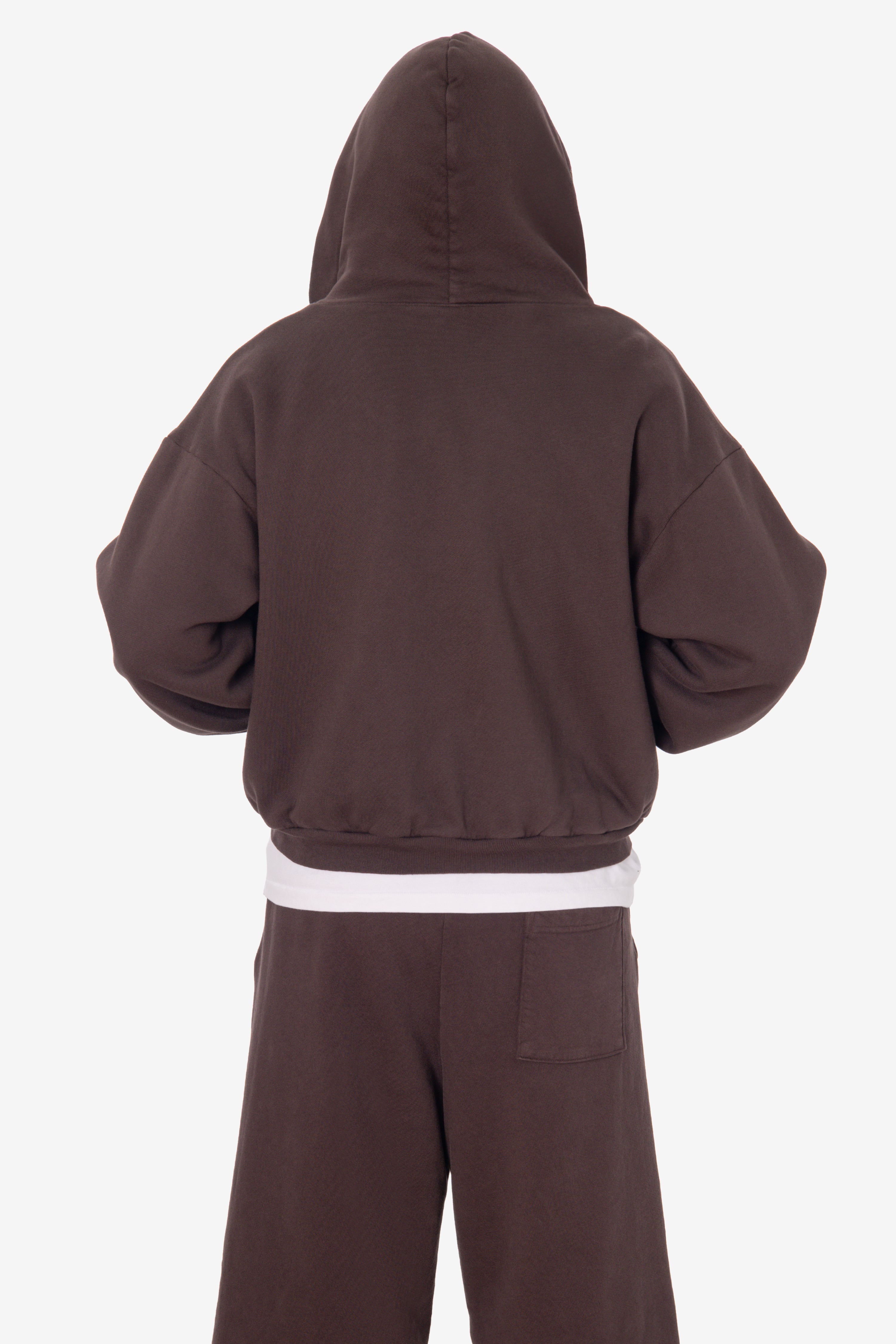 ALP10GD - Thermal Lined Cropped Zip Up Hoodie