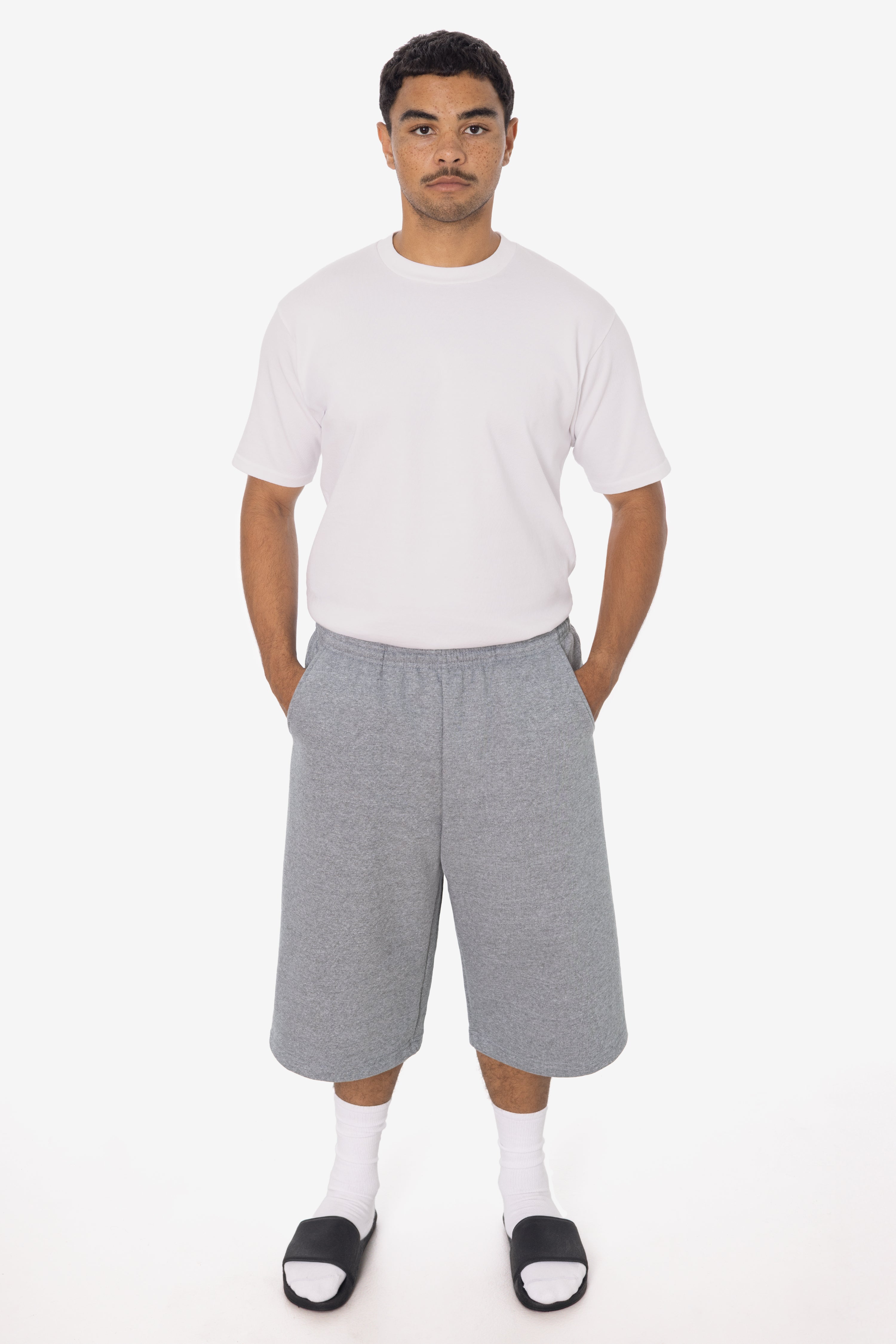 TRF42 - Triblend gabardine Fleece Extra Wide Mens shorts