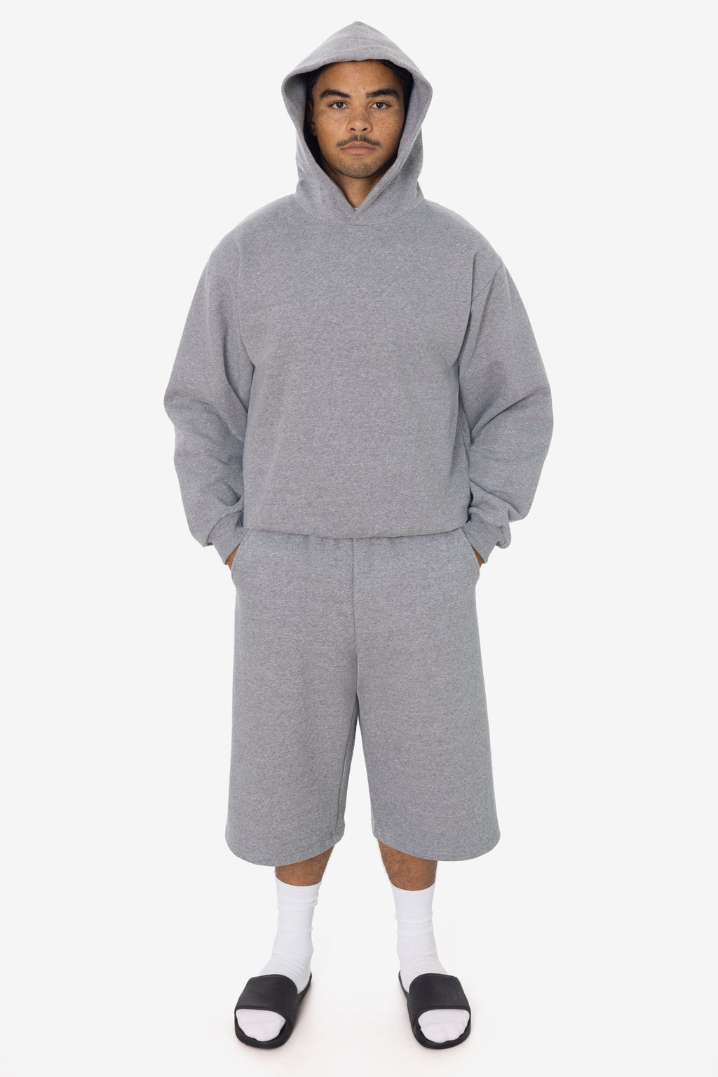 TRF42 - Triblend gabardine Fleece Extra Wide Mens shorts