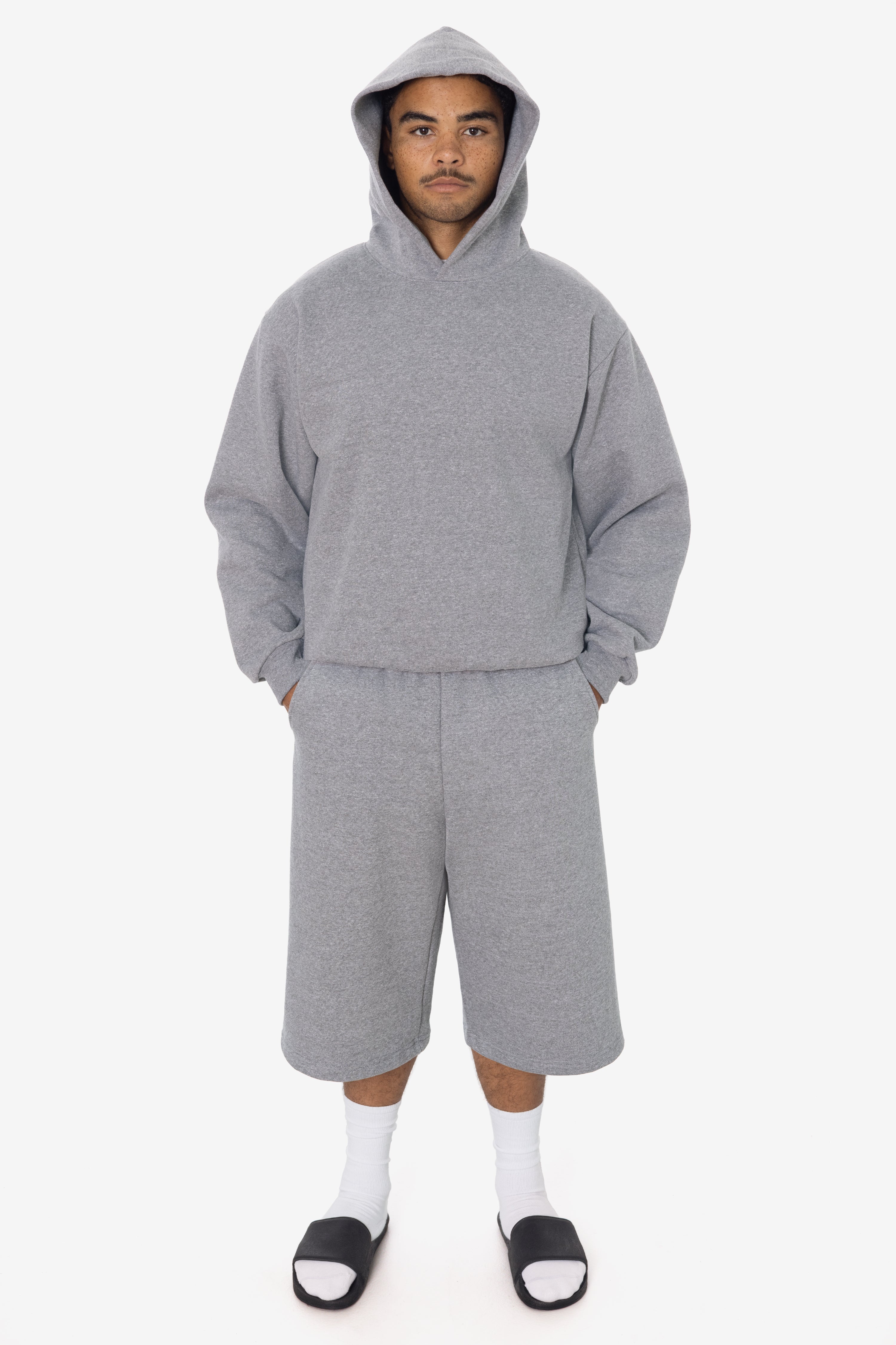 TRF42 - Triblend gabardine Fleece Extra Wide Mens shorts