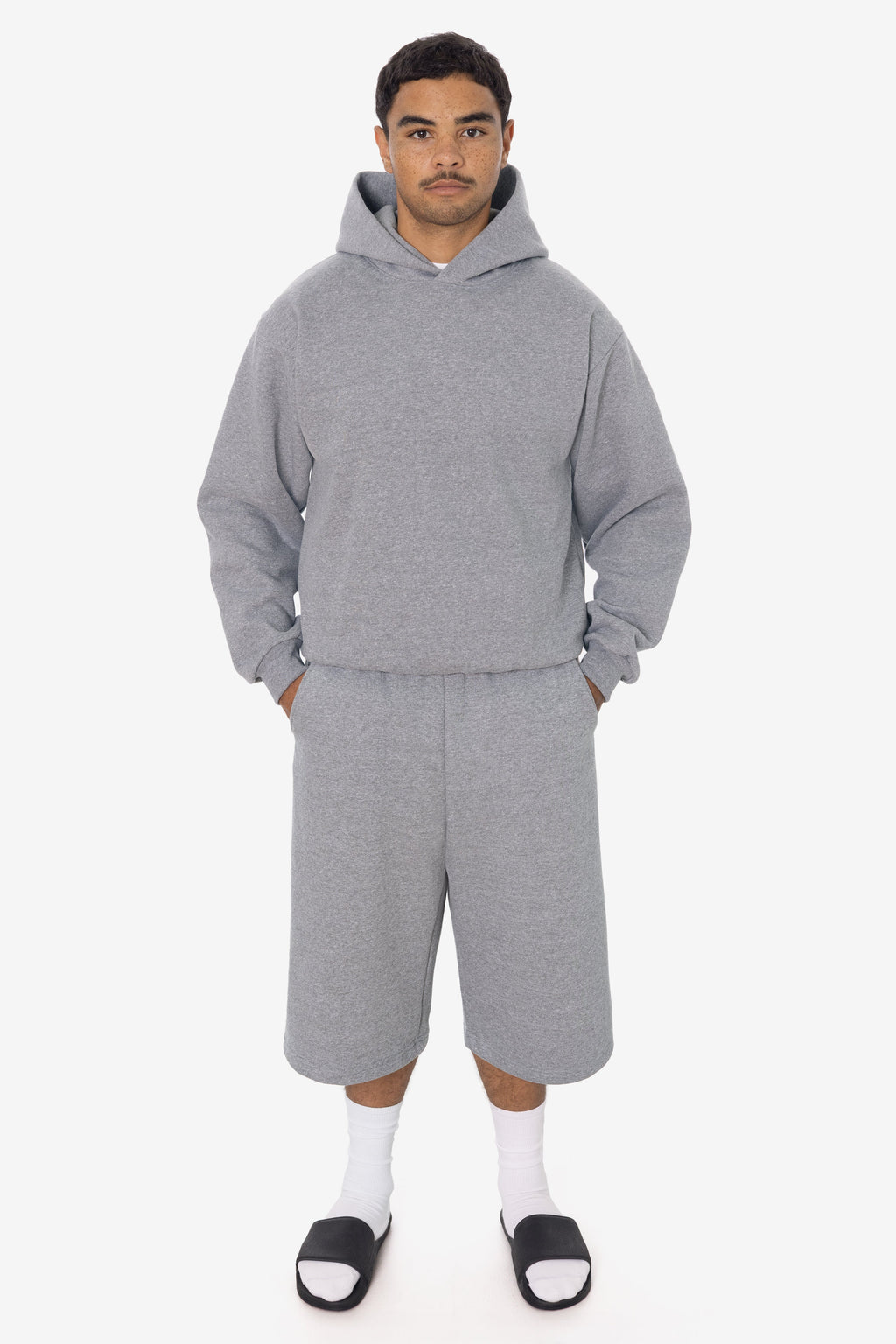TRF42 - Triblend gabardine Fleece Extra Wide Mens shorts