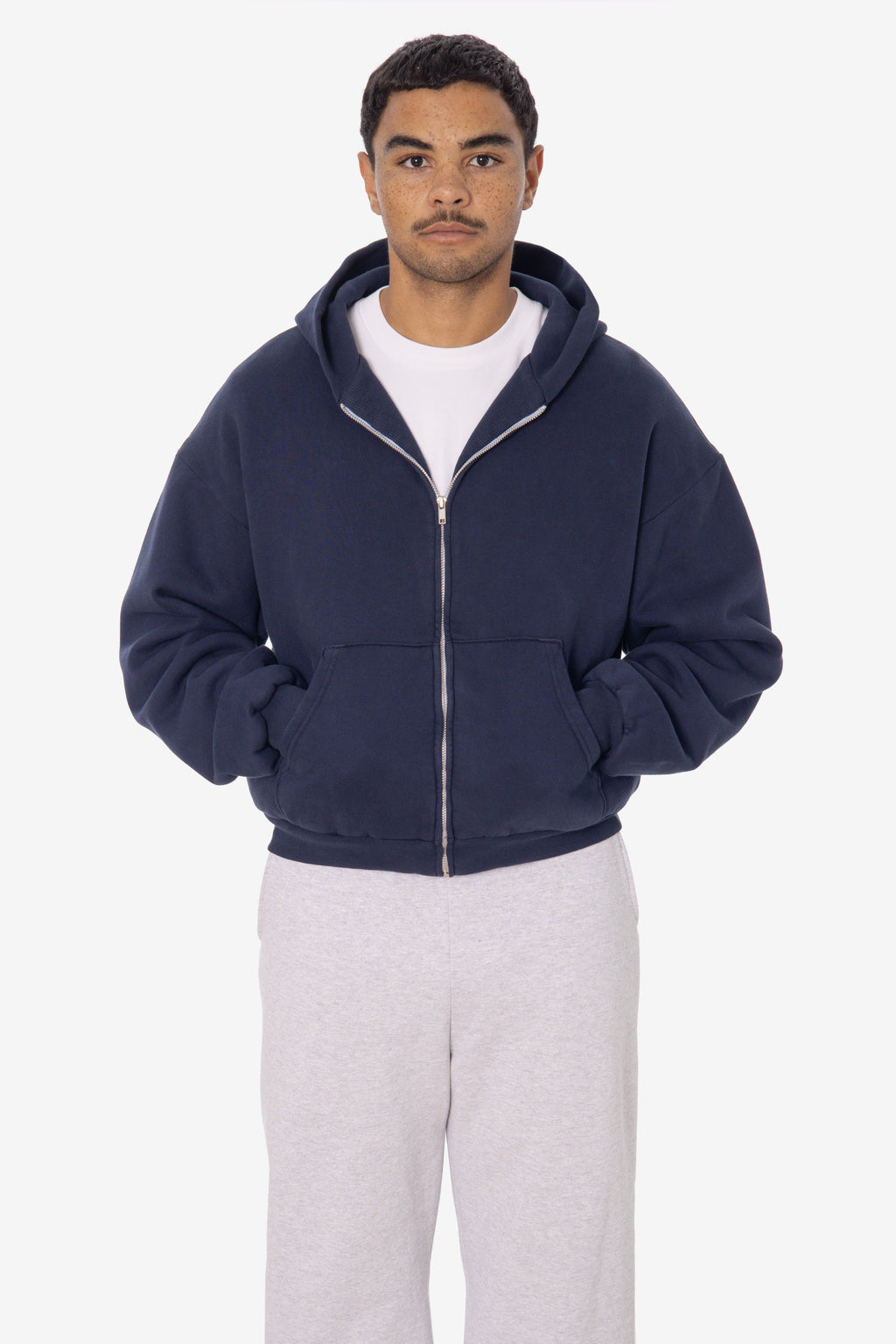 ALP10GD - Thermal Lined Cropped Zip Up Hoodie