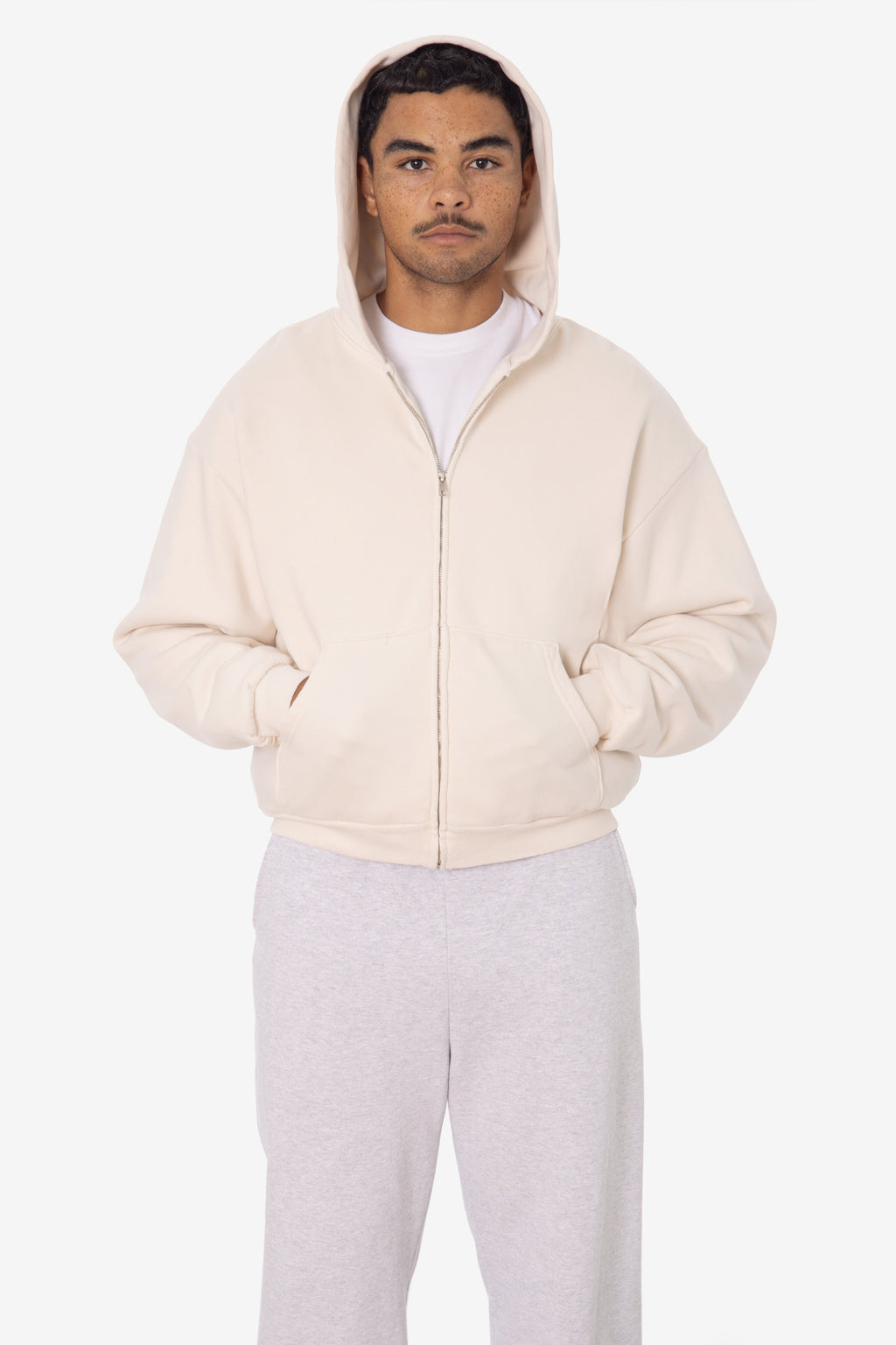ALP10GD - Thermal Lined Cropped Zip Up Hoodie