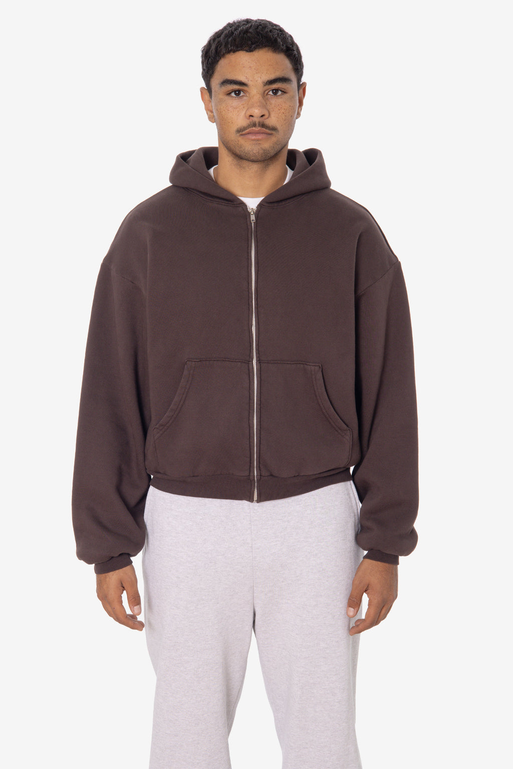 ALP10GD - Thermal Lined Cropped Zip Up Hoodie