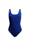 Goa Blue Crinkle Square Neck Swimsuit