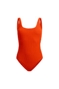 Goa Orange Ribbed Swimsuit
