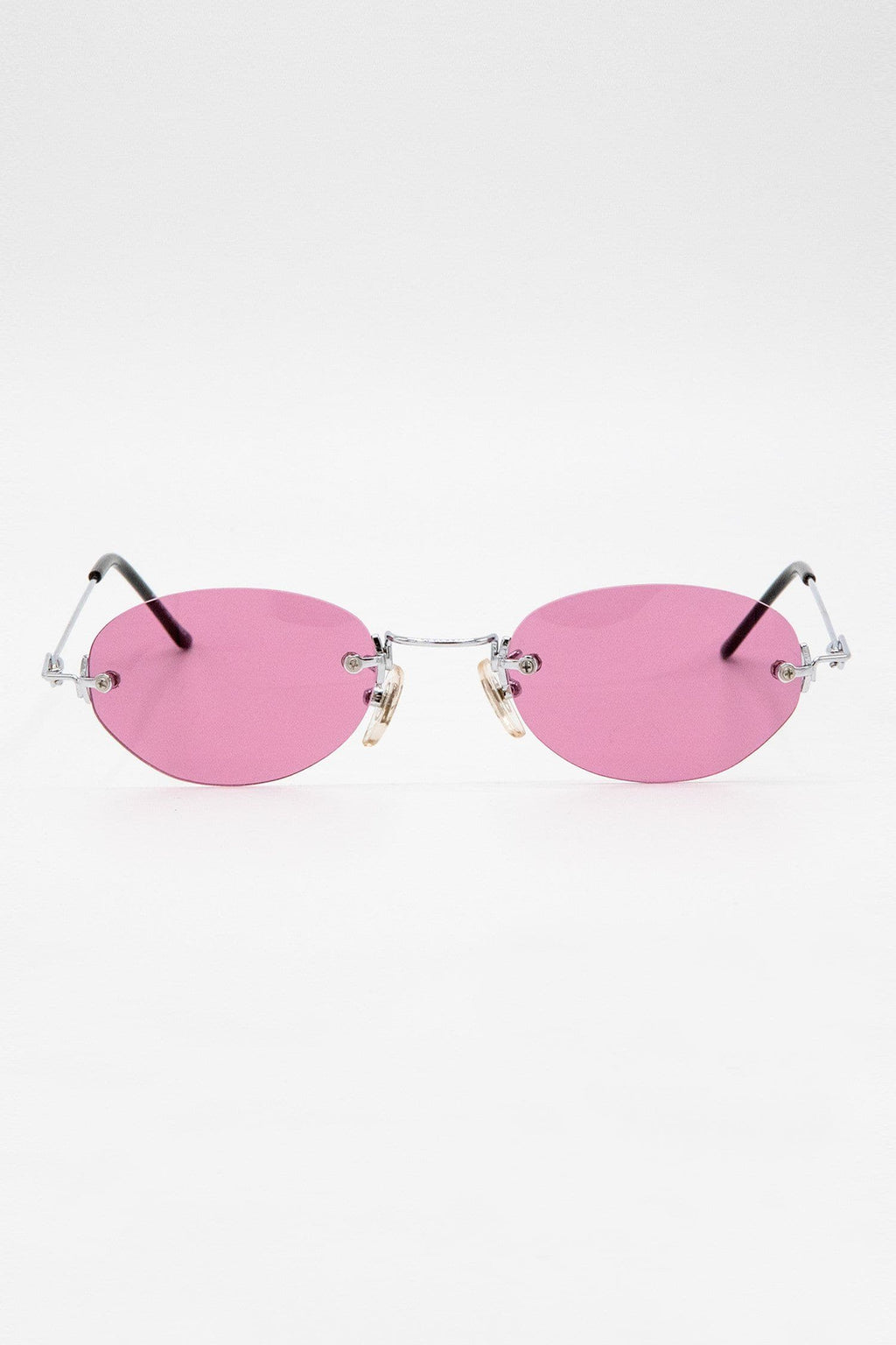 SGSTACY - Rimless Metal Frame Oval Sunglasses