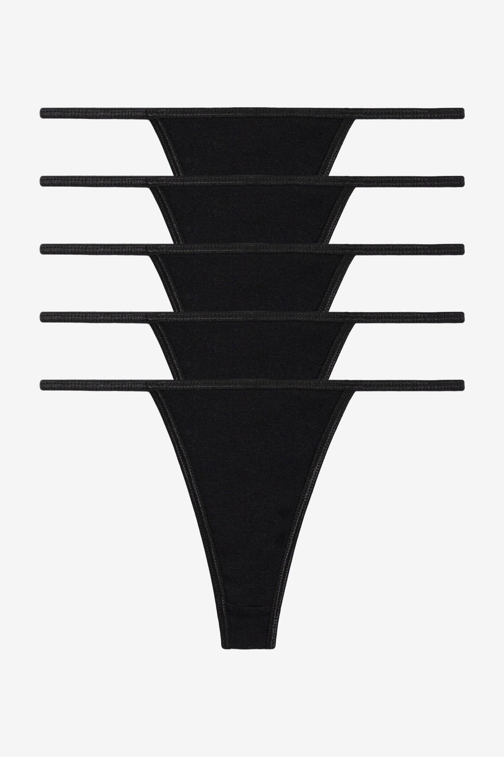 43013-5PK - 5 Pack Baby Rib Thong