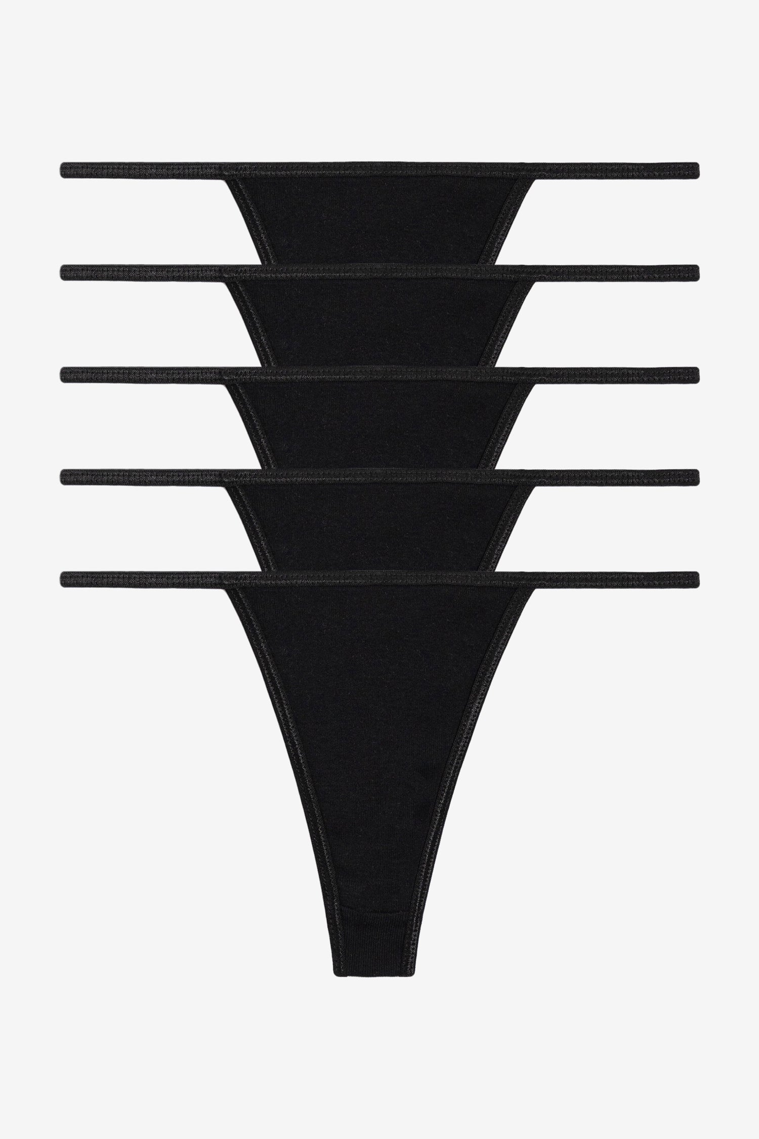 43013-5PK - 5 Pack Baby Rib Thong