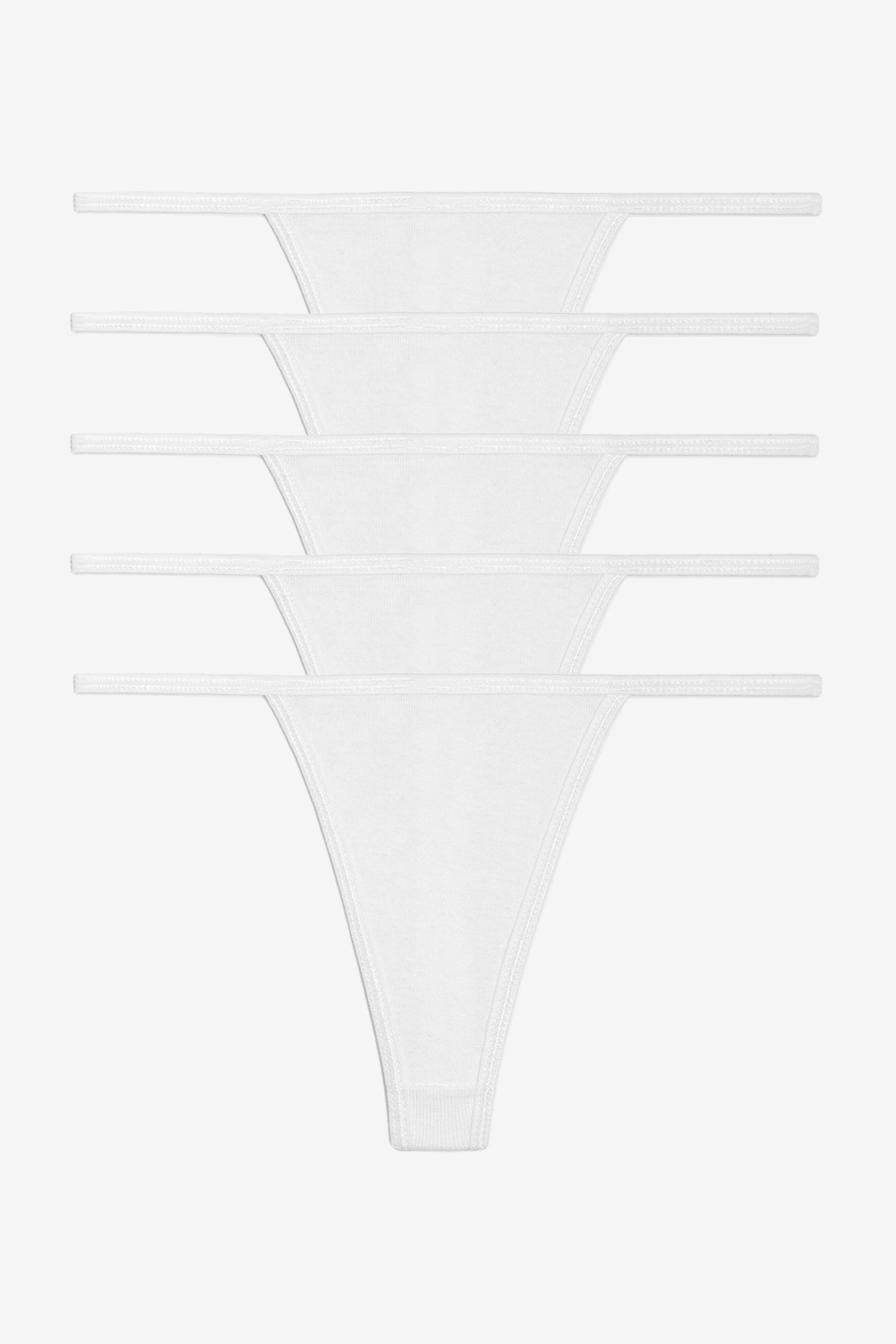 43013-5PK - 5 Pack Baby Rib Thong