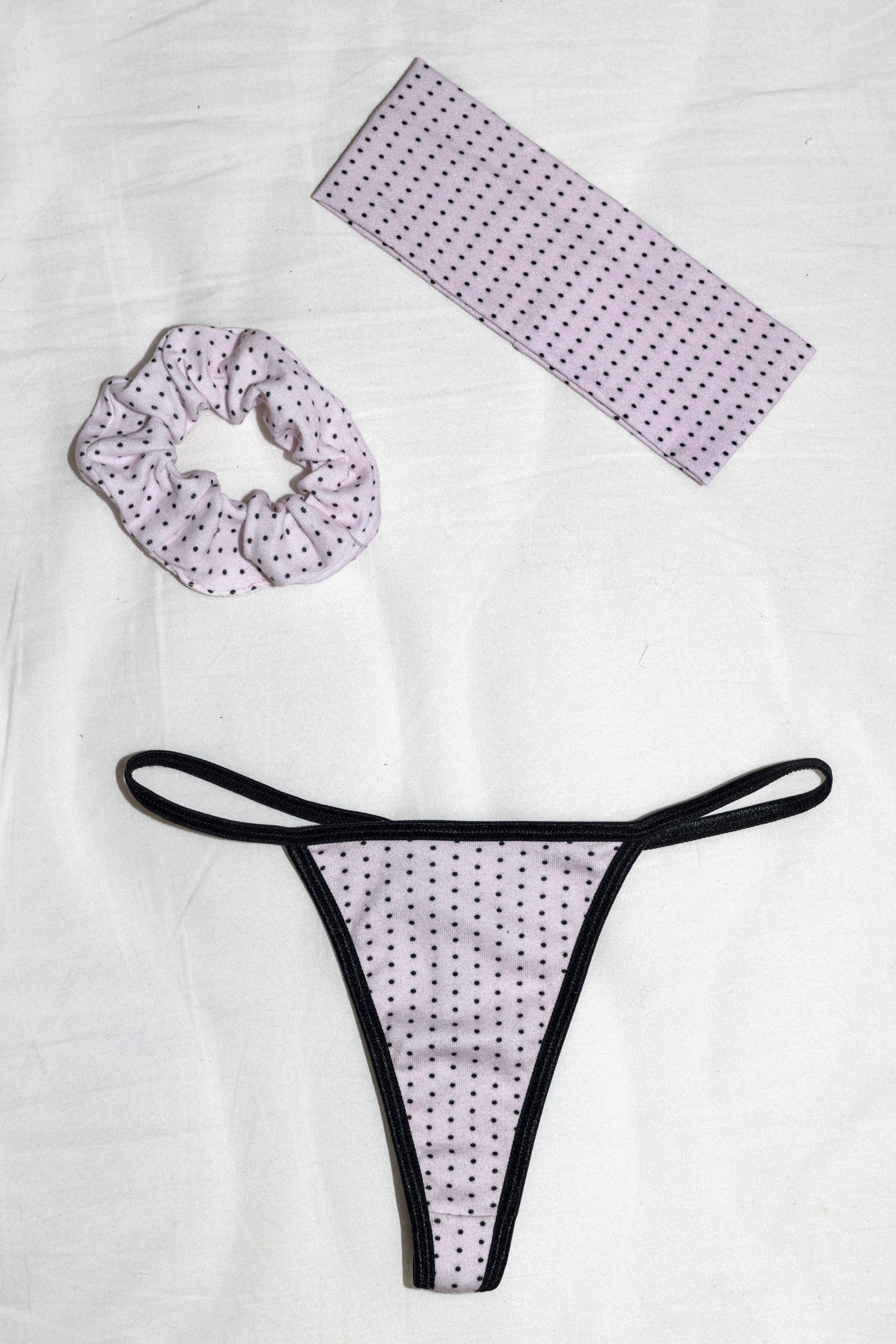 43013P-GS - Printed Baby Rib Thong/Scrunchie/Headband Gift Set