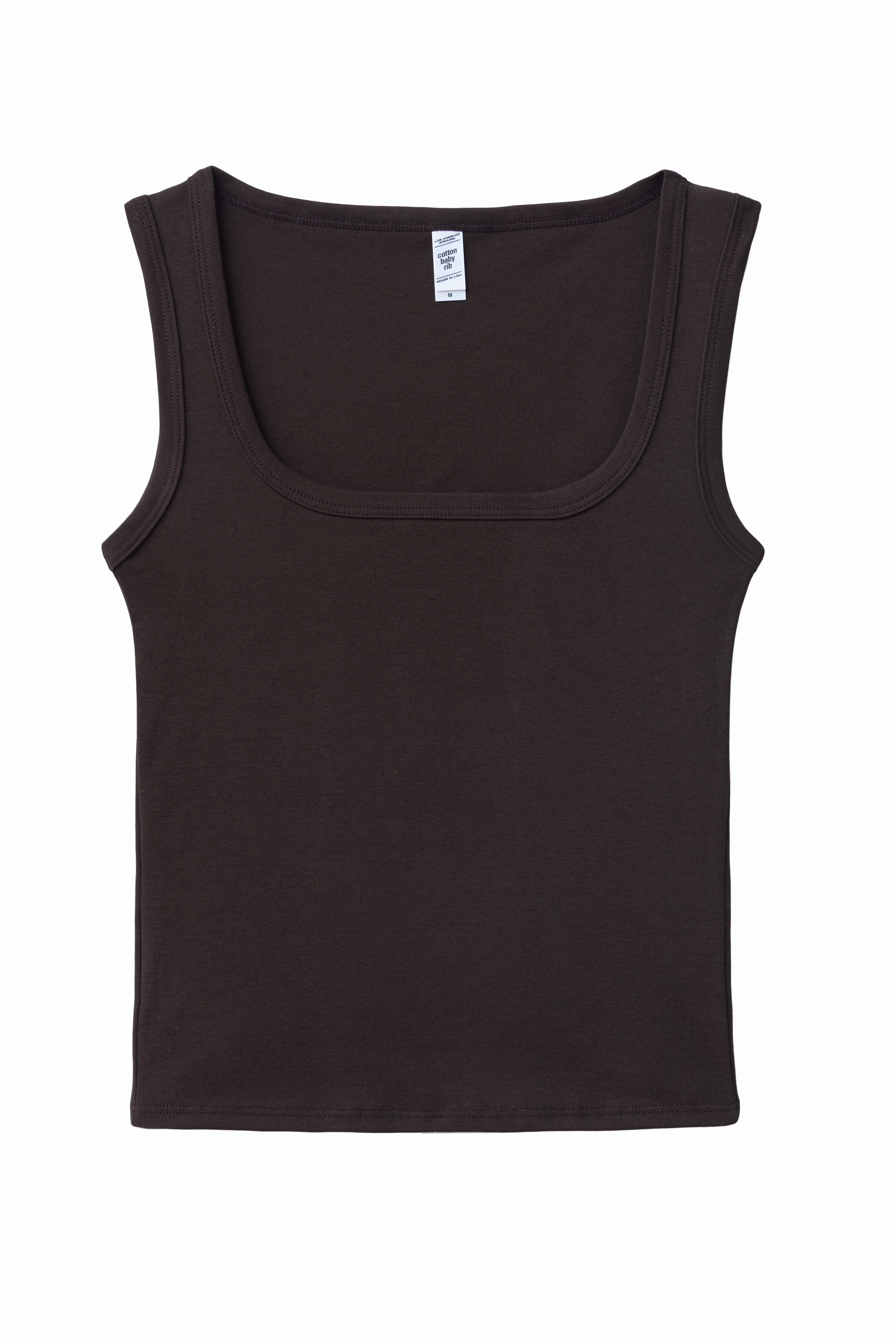 43055 - Baby Rib Square Neck Tank Top