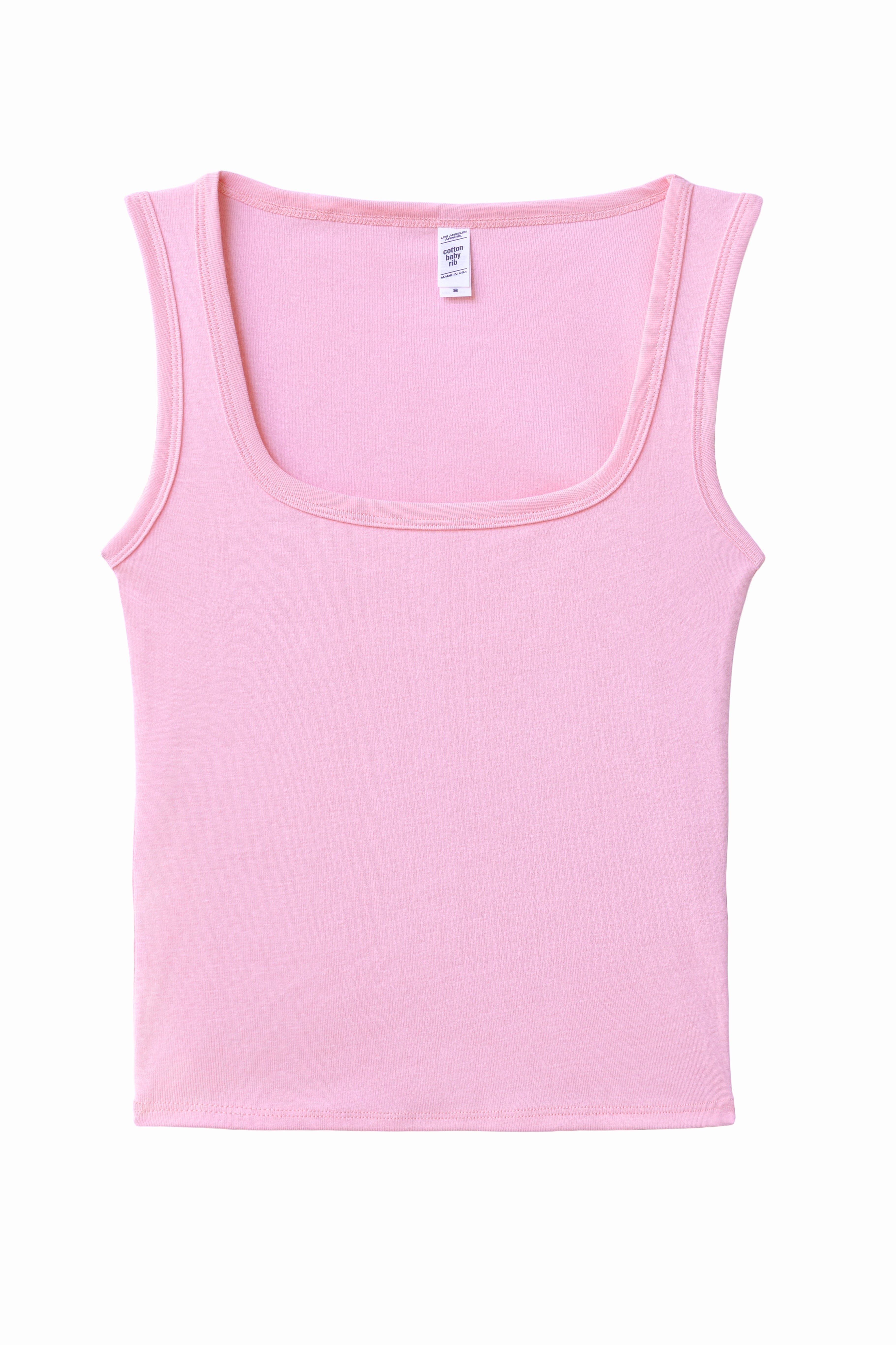 43055 - Baby Rib Square Neck Tank Top