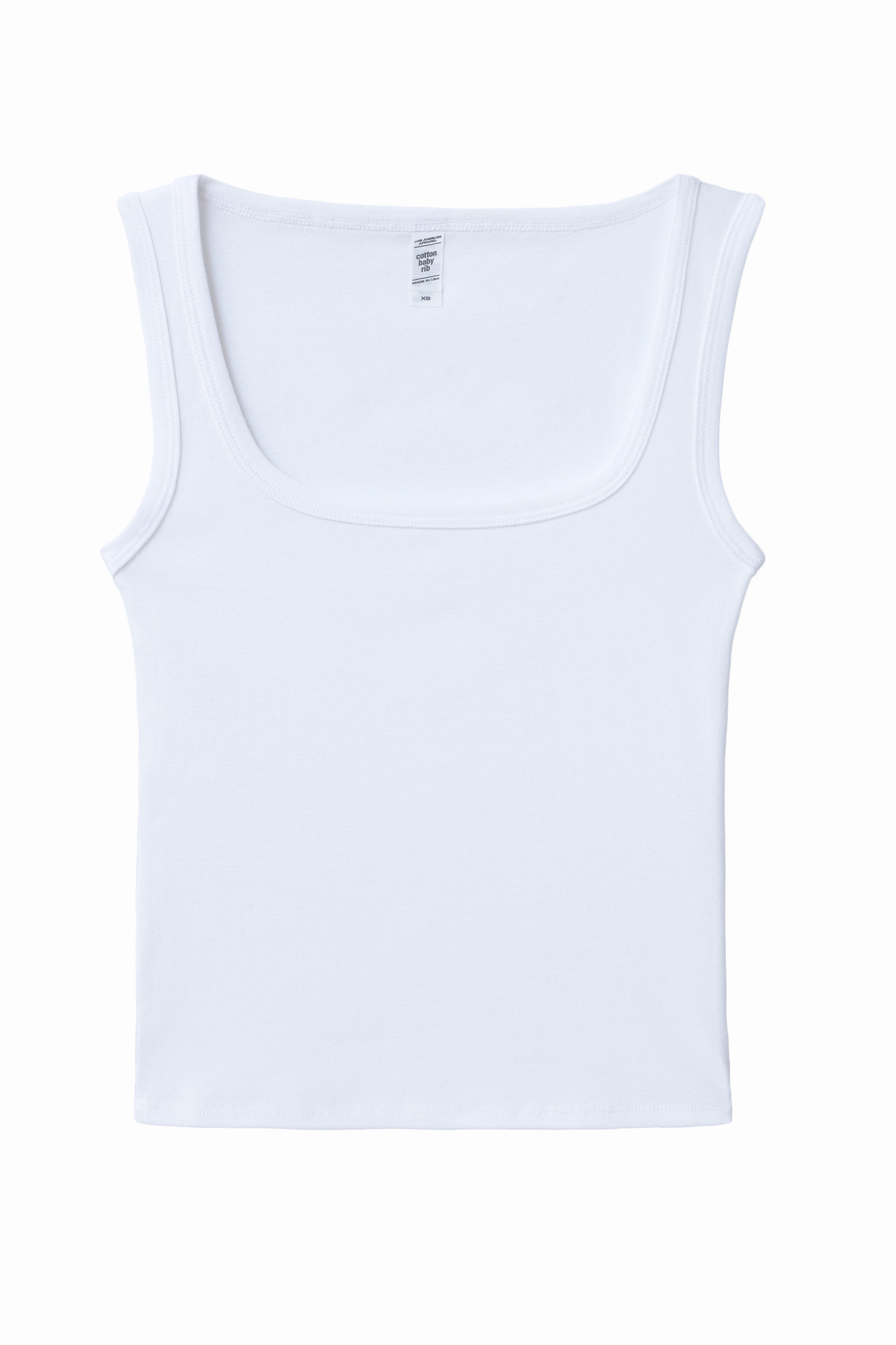 43055 - Baby Rib Square Neck Tank Top