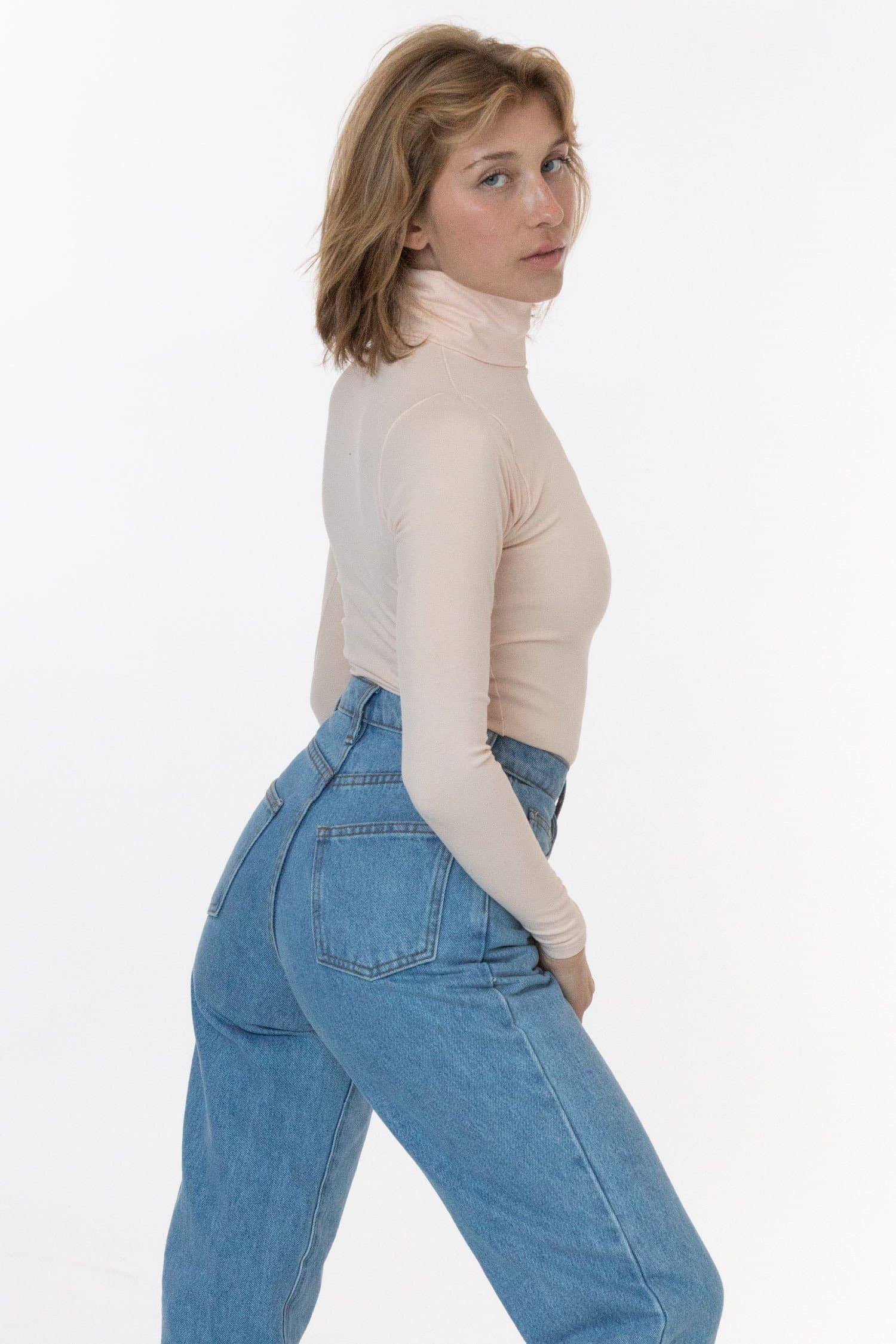 8306GD - Cotton Spandex Garment Dye Turtleneck