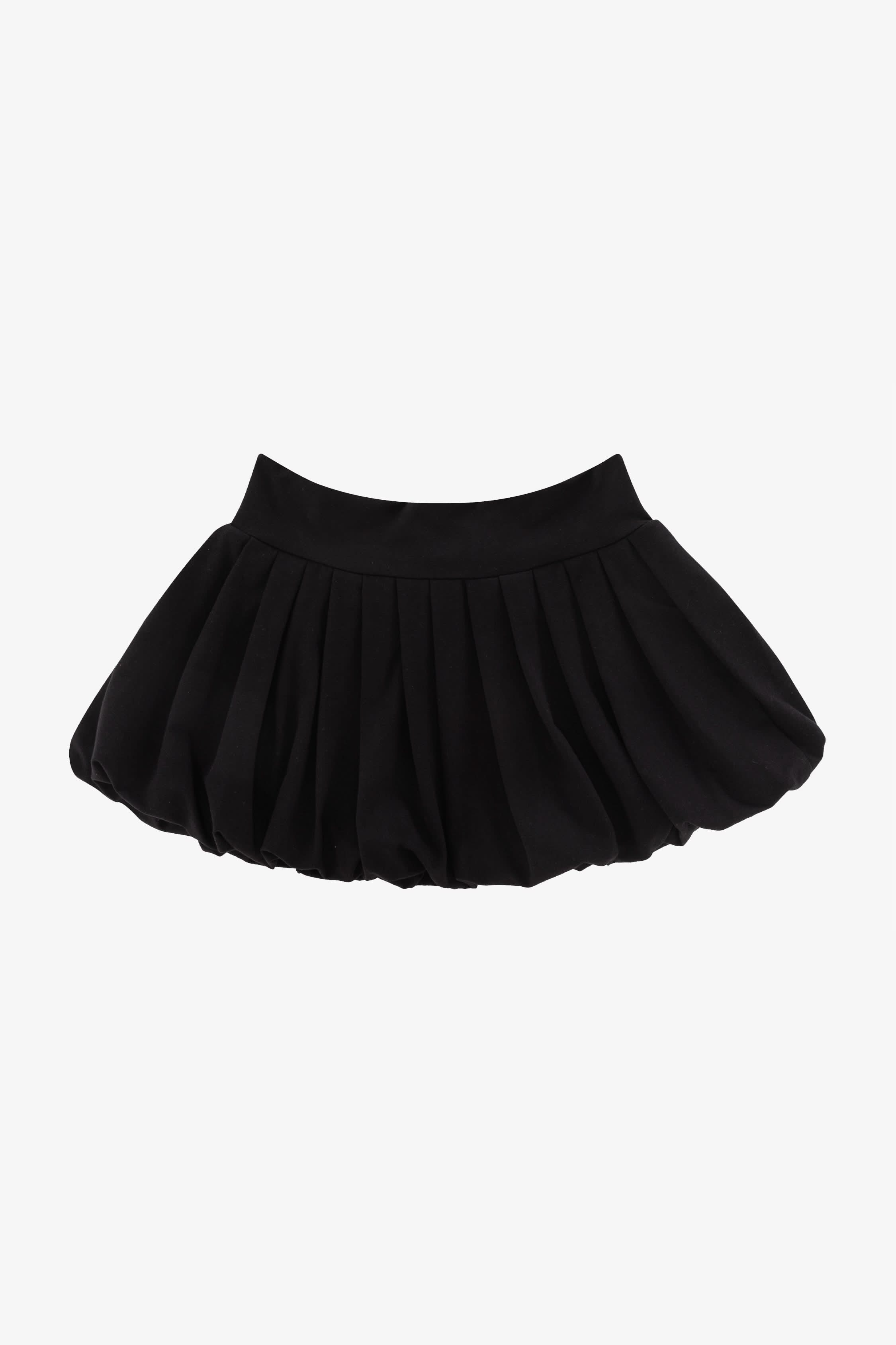 83353-X - Cotton Spandex Pleated Bubble Mini Skirt