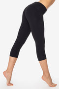 8346GD - Garment Dye Cotton Spandex Cropped Yoga Legging