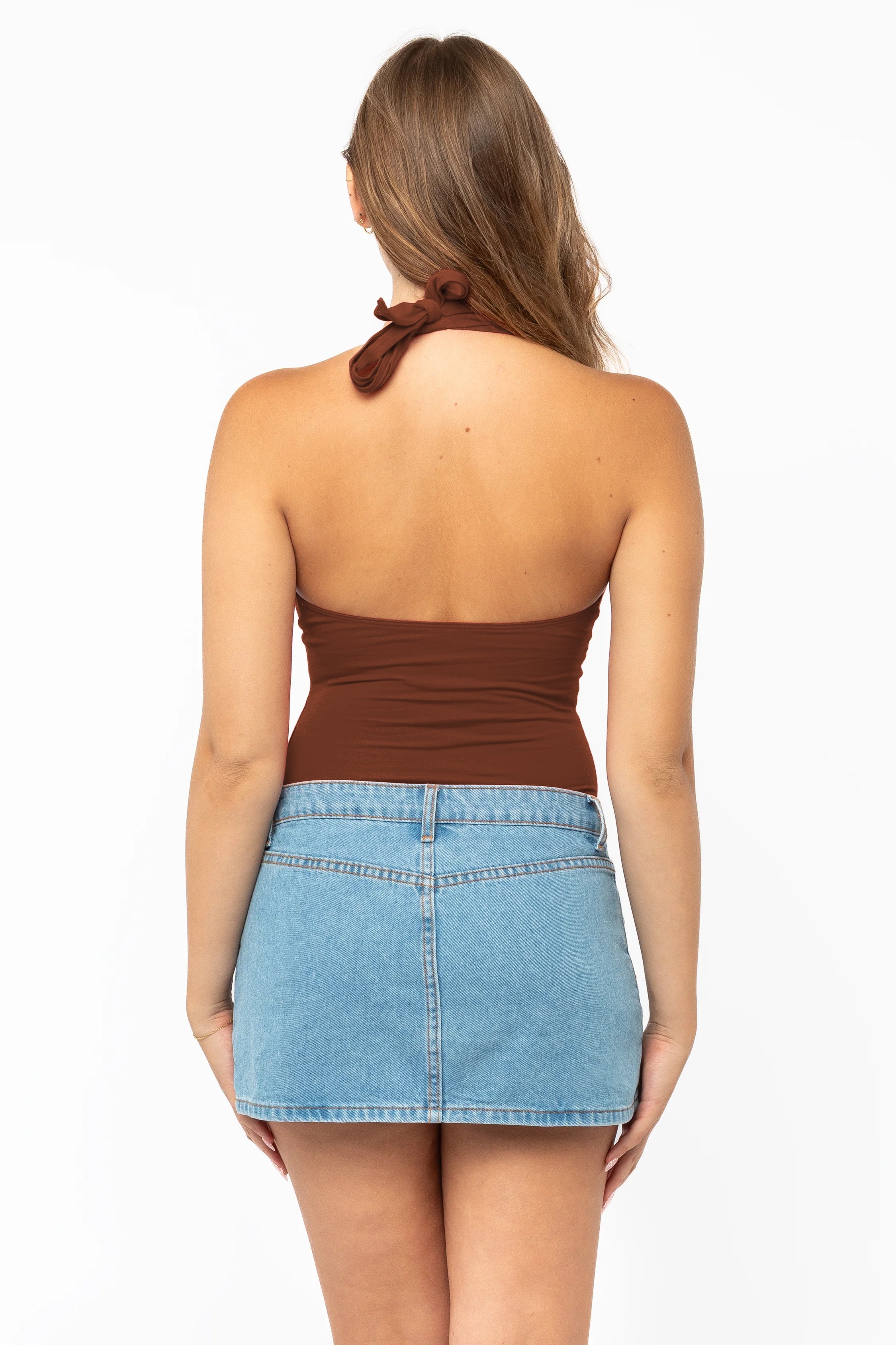 8375 - Cotton Spandex Halter Top