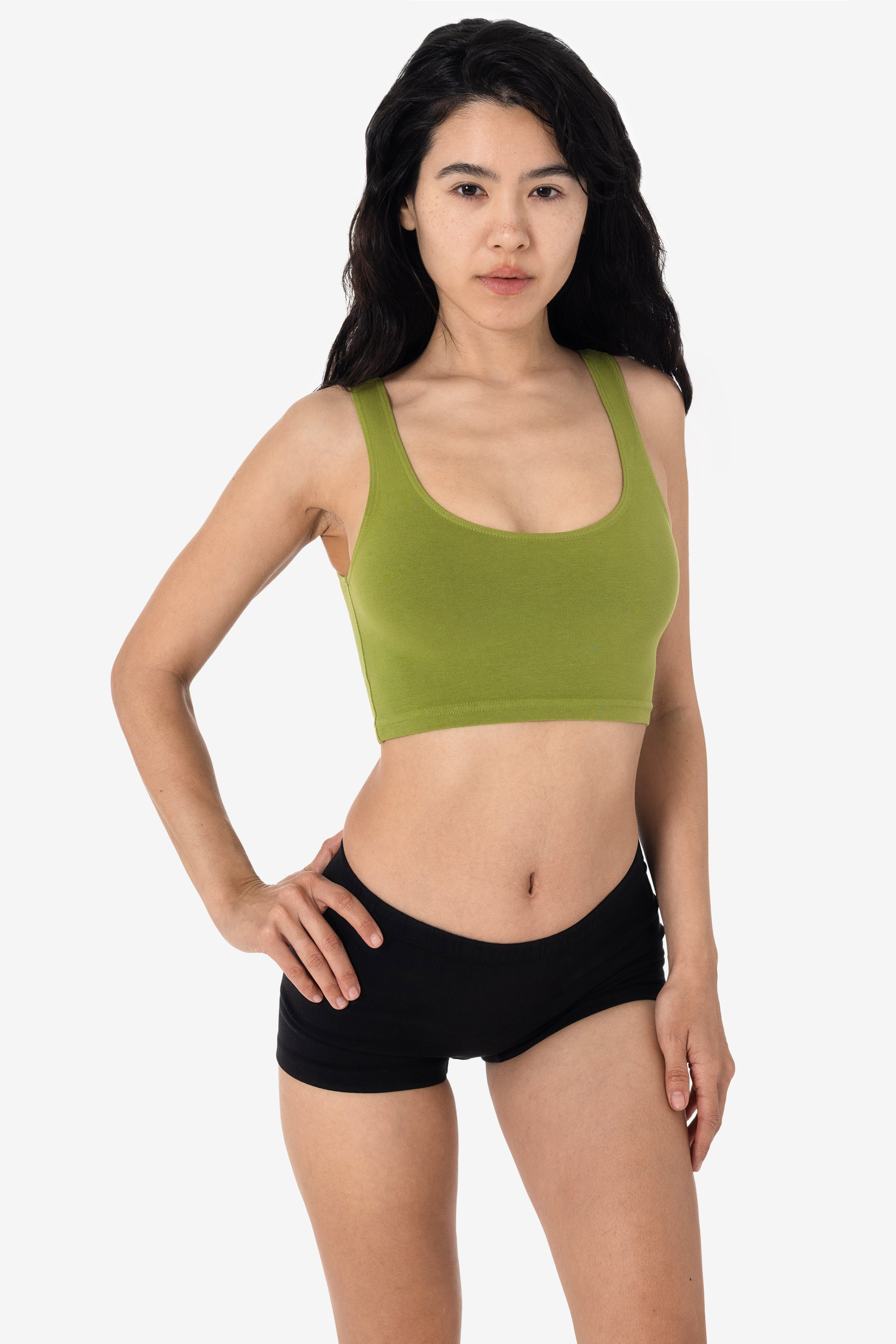 8383GD - Garment Dye Cotton Spandex Crop Tank