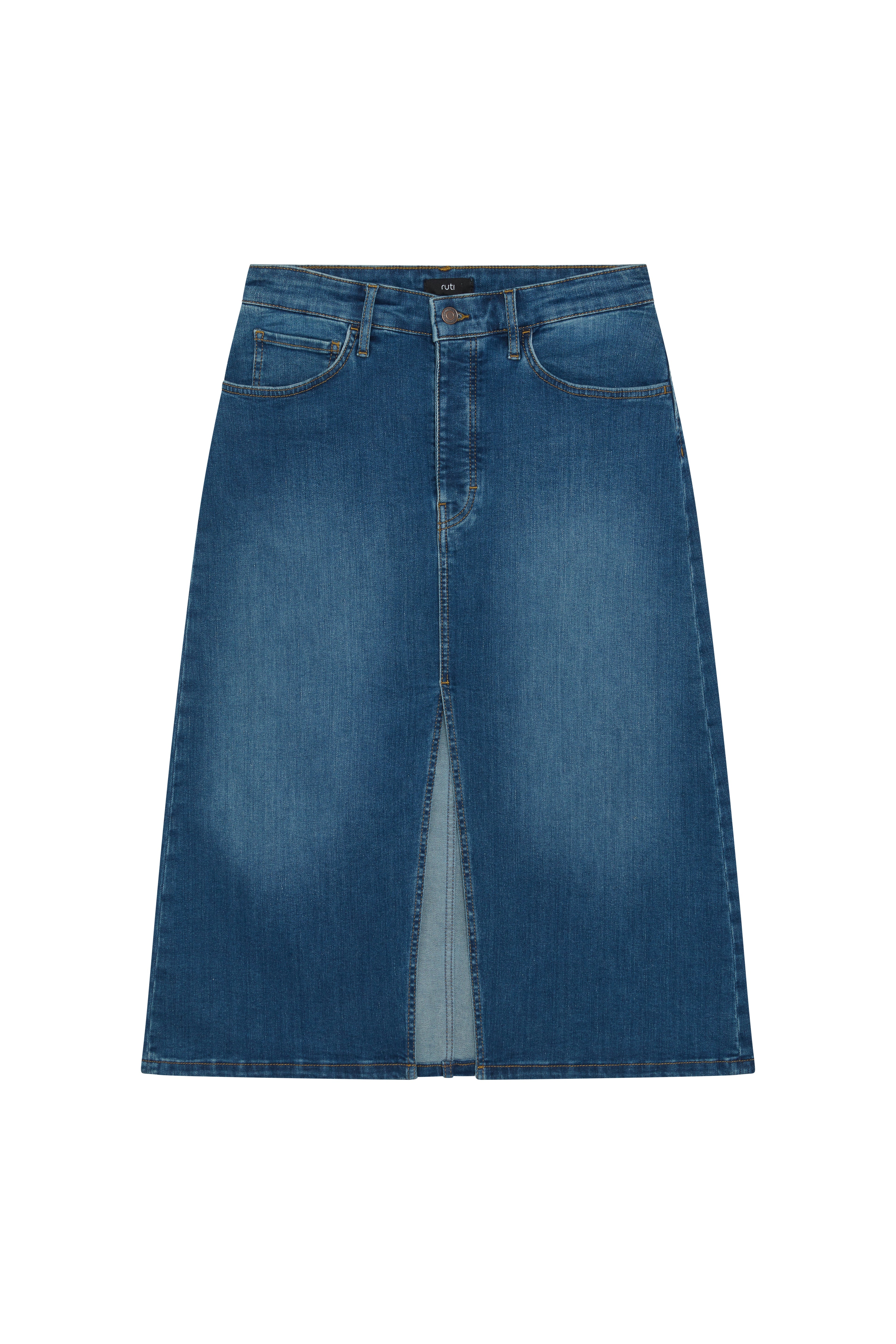 The 90's Denim Midi Skirt