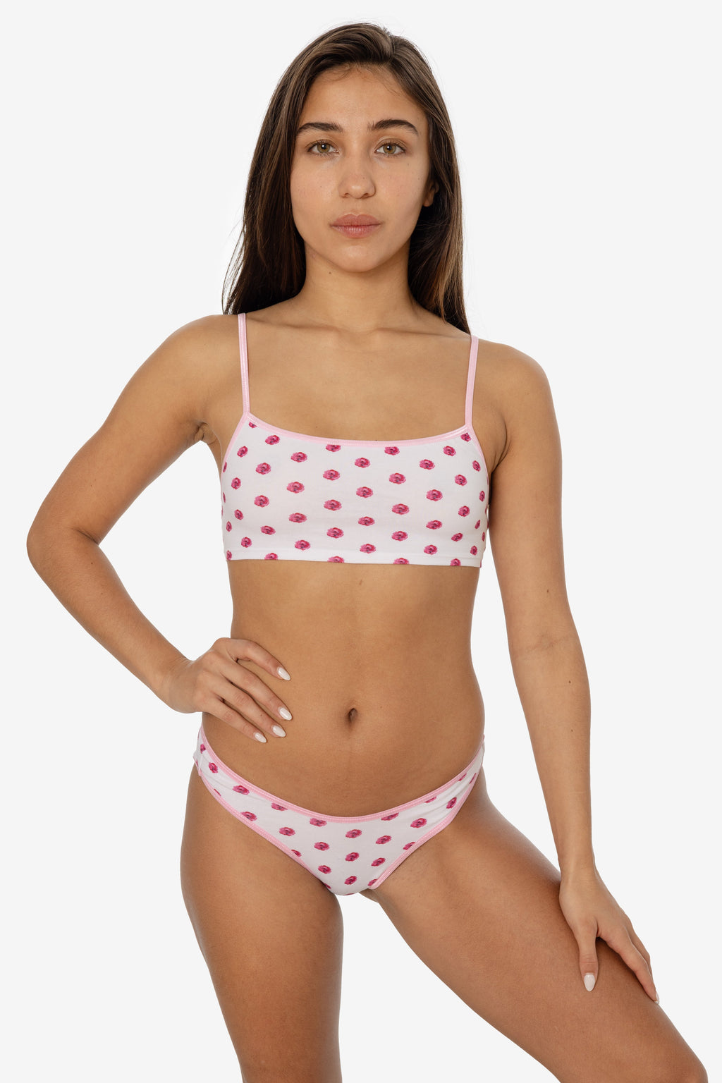 8370P - Printed Spaghetti Crop Top