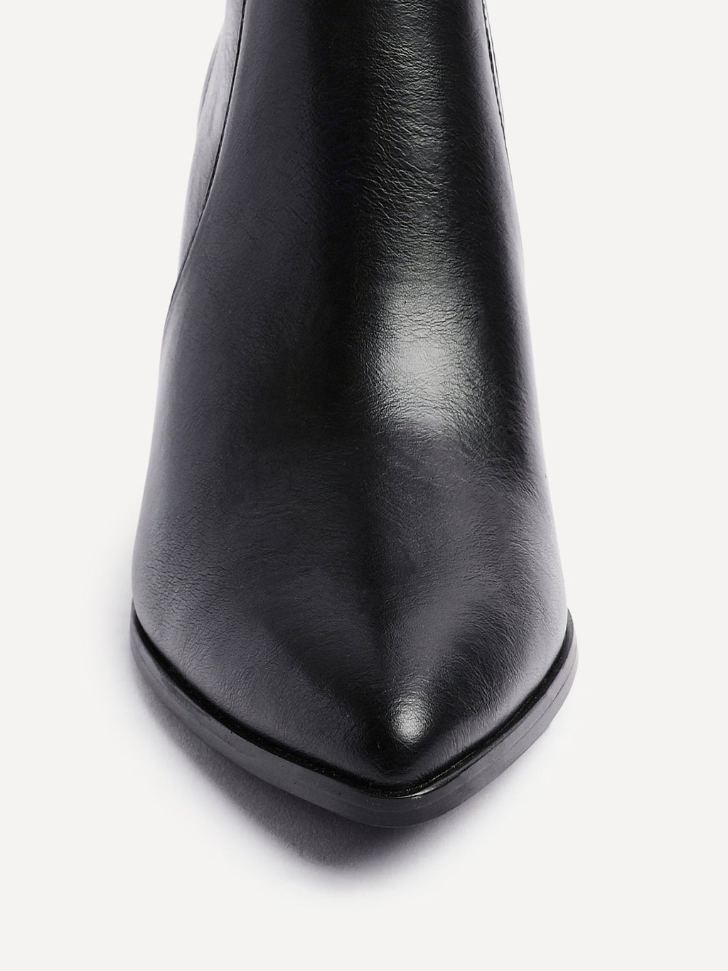 Advance Black Faux Leather Heeled Ankle Boots