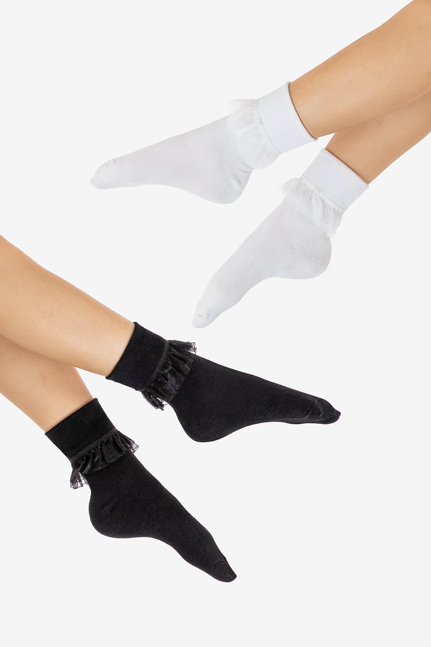 AKLSOCK-L2 - 2-Pack Girly Lace Ankle Sock