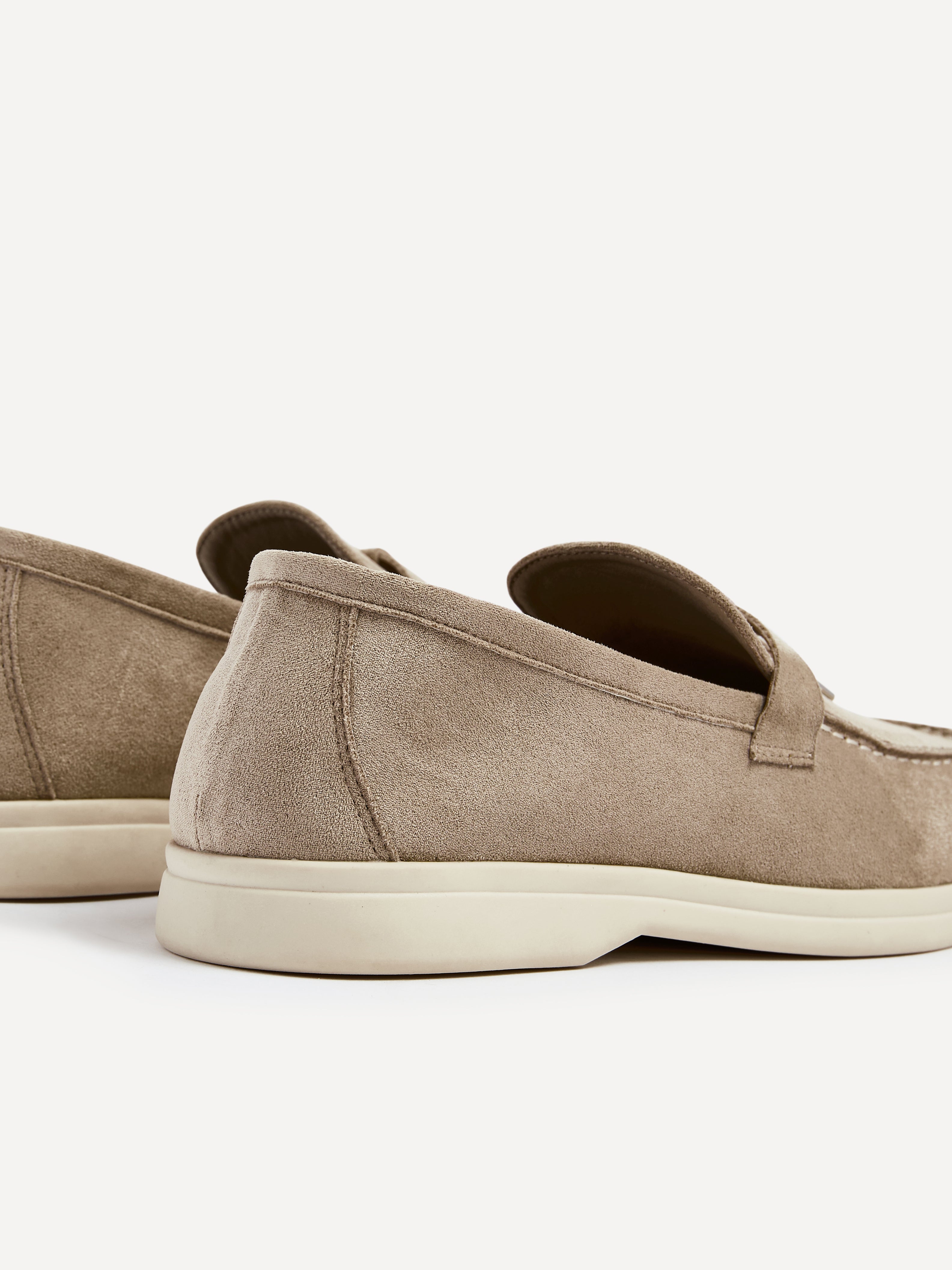 Alette Mocha Faux Suede Slip On Loafers