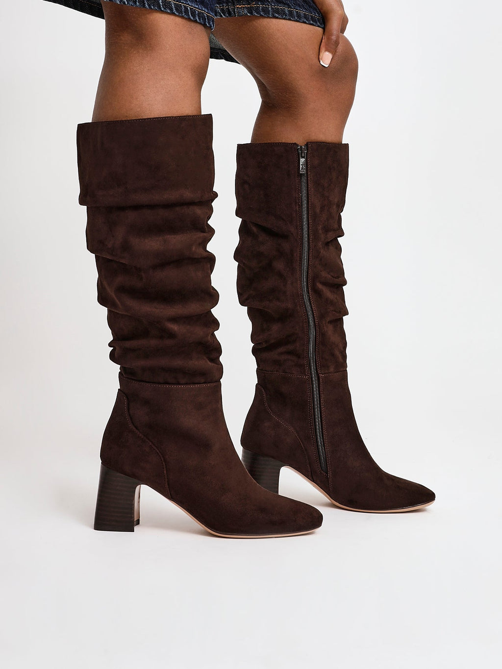 Alpine Brown Long Heeled Boots
