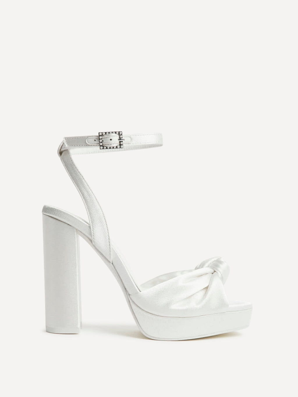 Altar Bridal Ivory Satin Platform Heeled Sandals
