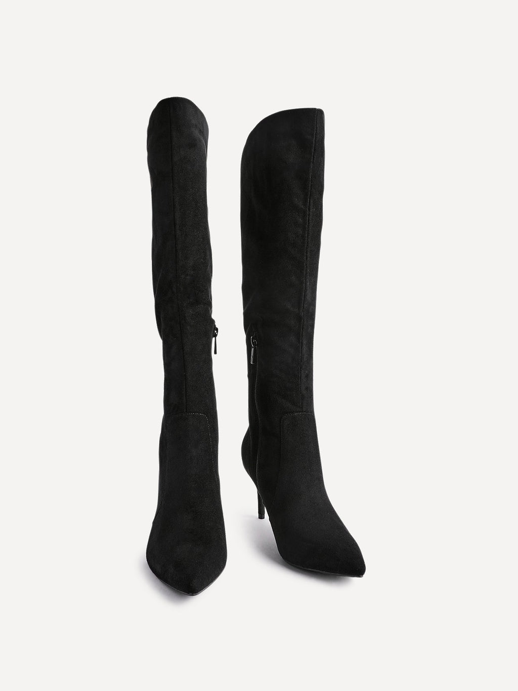 Ambition Black Long Stiletto Heeled Boots