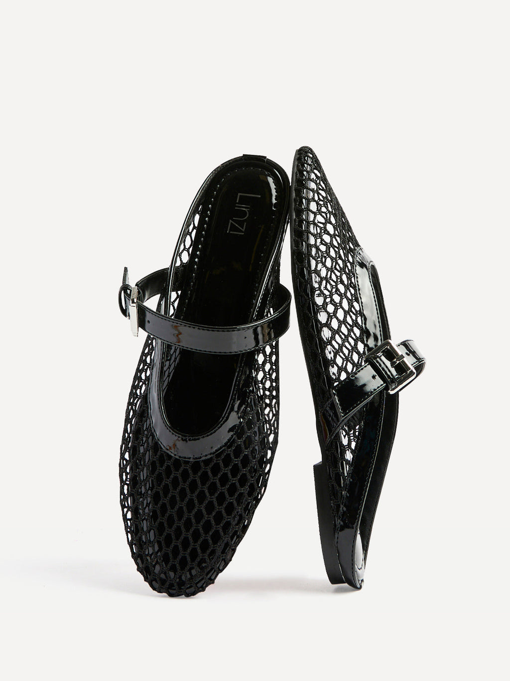 Anessa Black Mesh Mules