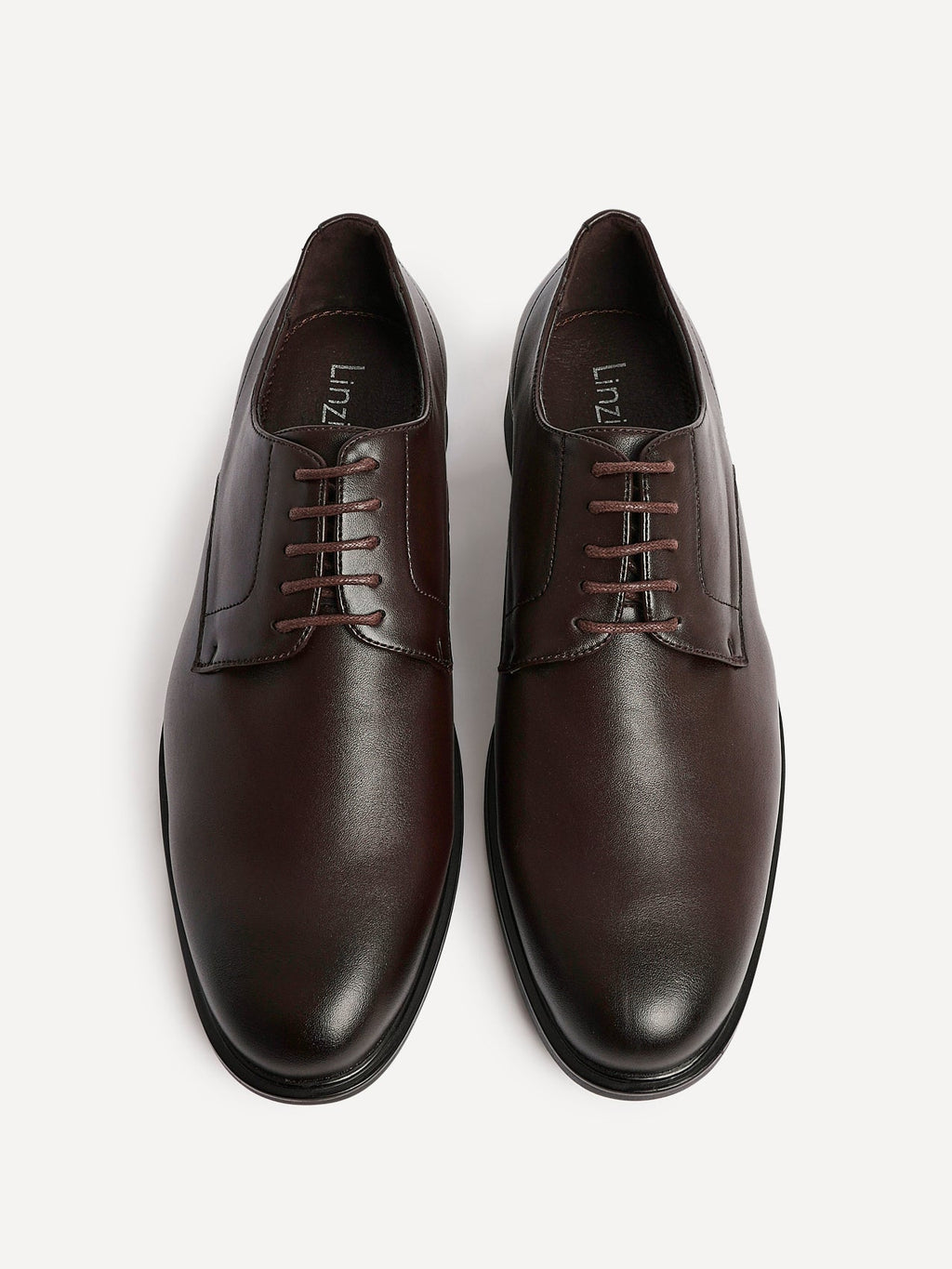 Angelo Mens Brown Faux Leather Lace-Up Shoes