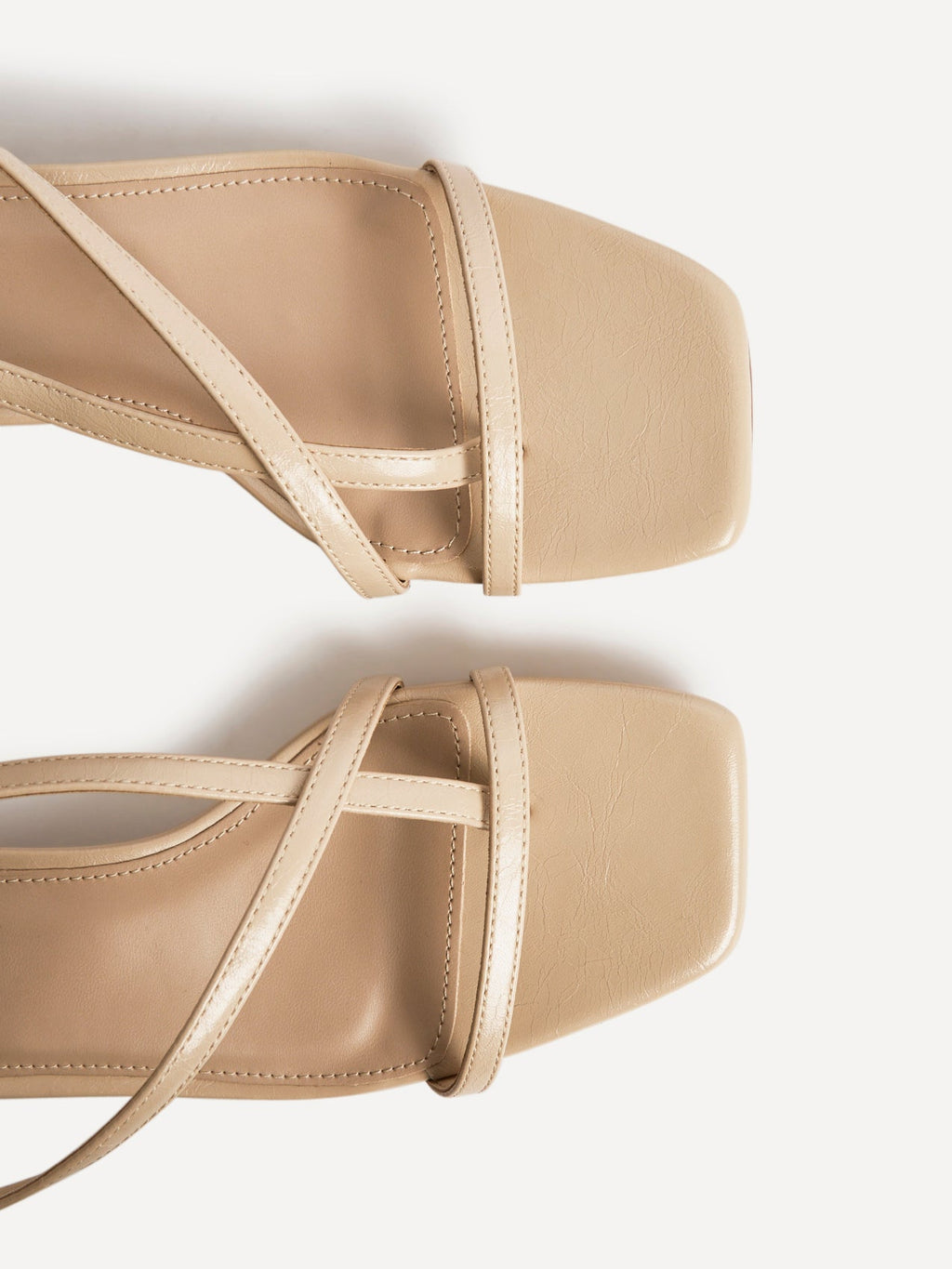 Arden Nude Faux Leather Block Heeled Sandals